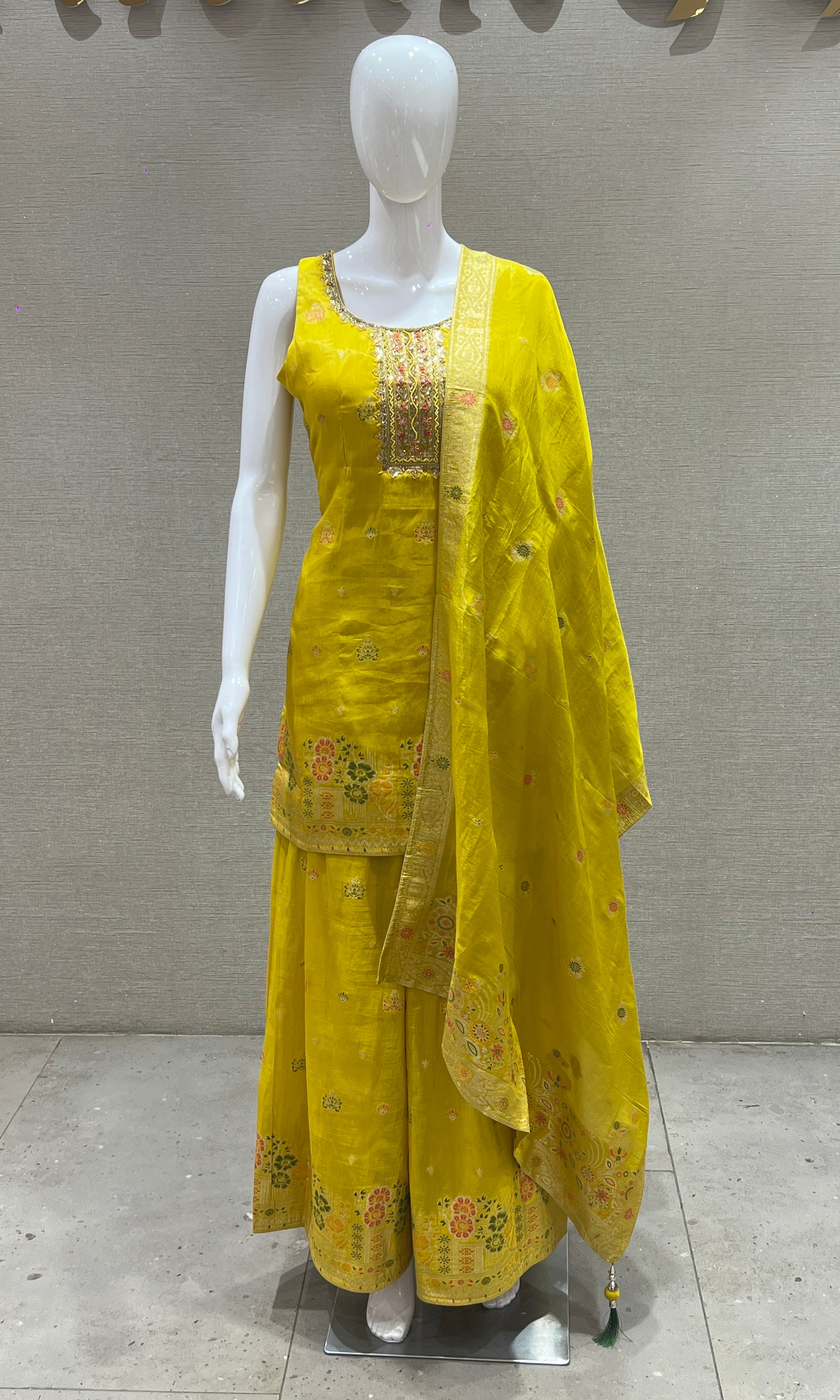 Yellow Pallazo set