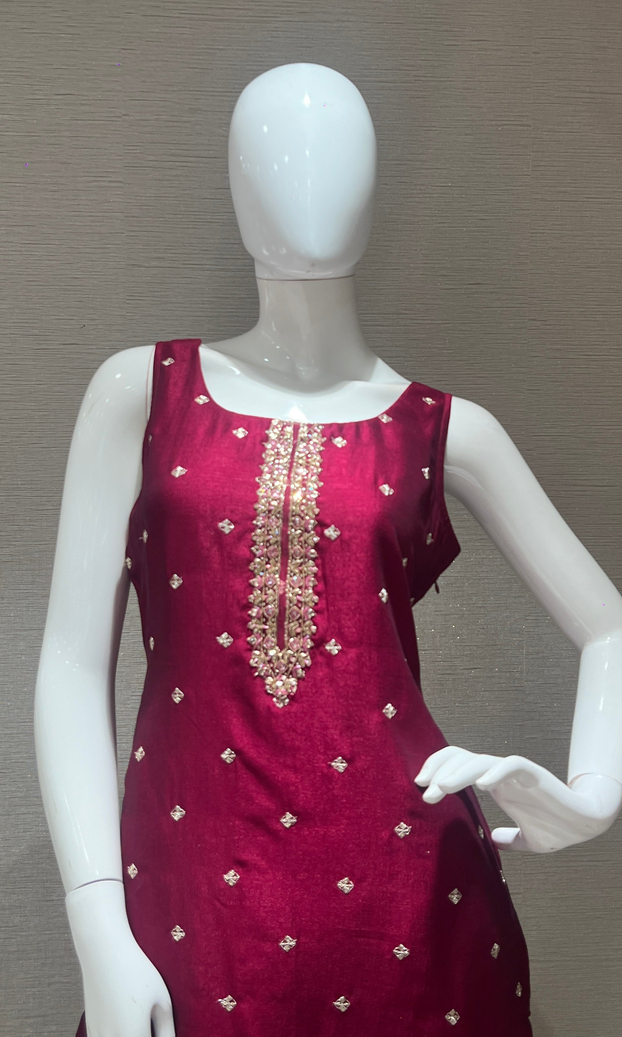 Wine kurta set