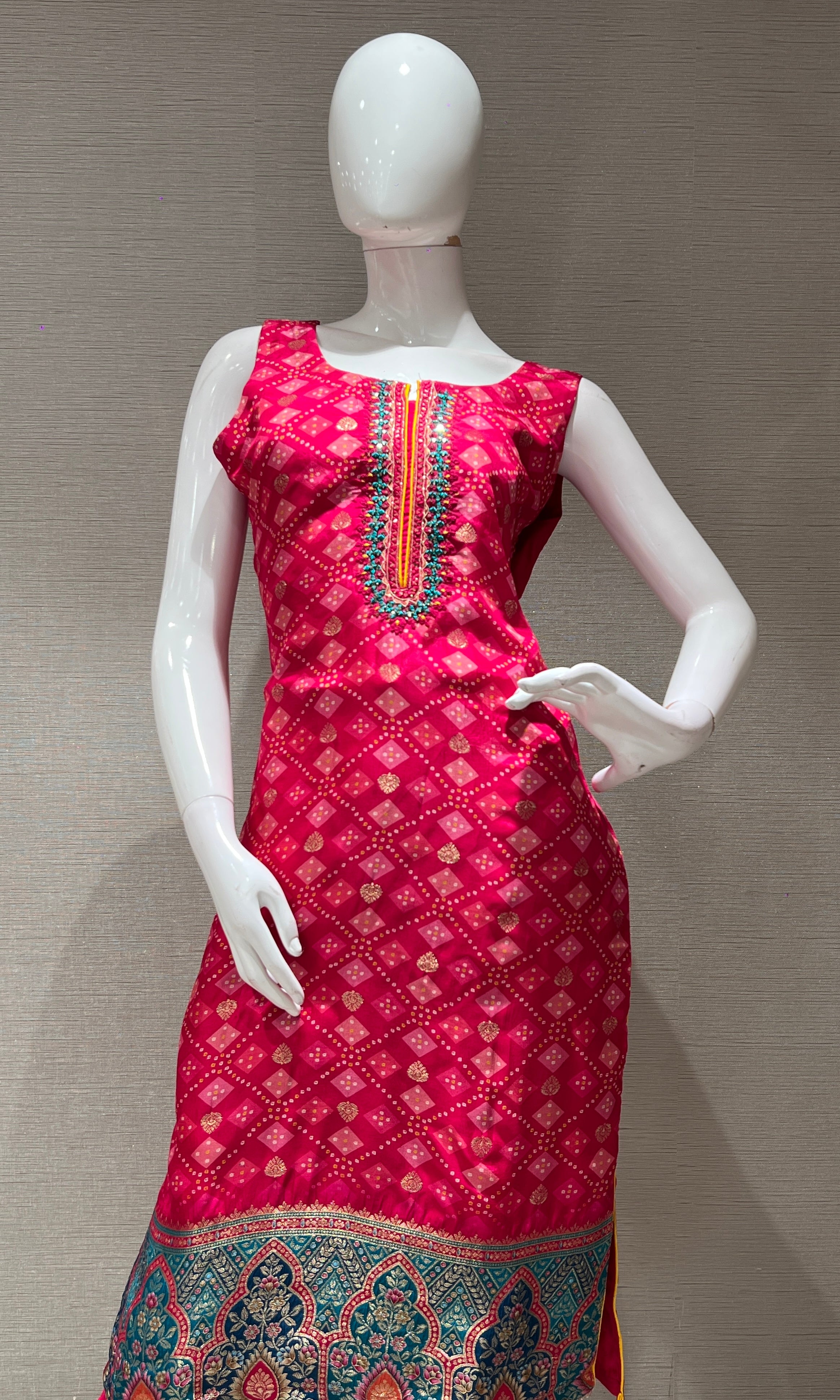 Pink EMBROIDERED kurta set