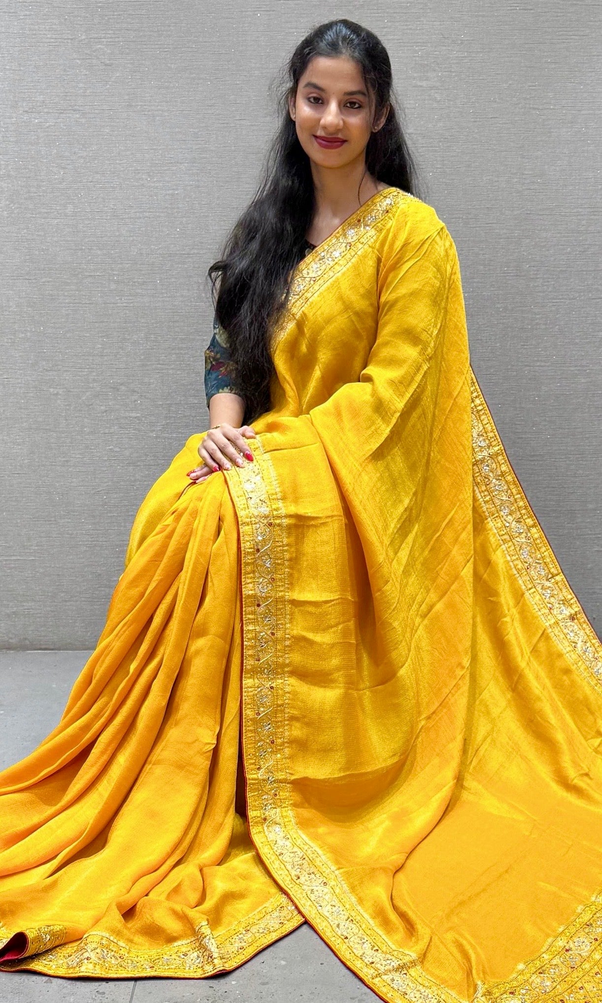 Yellow saree
