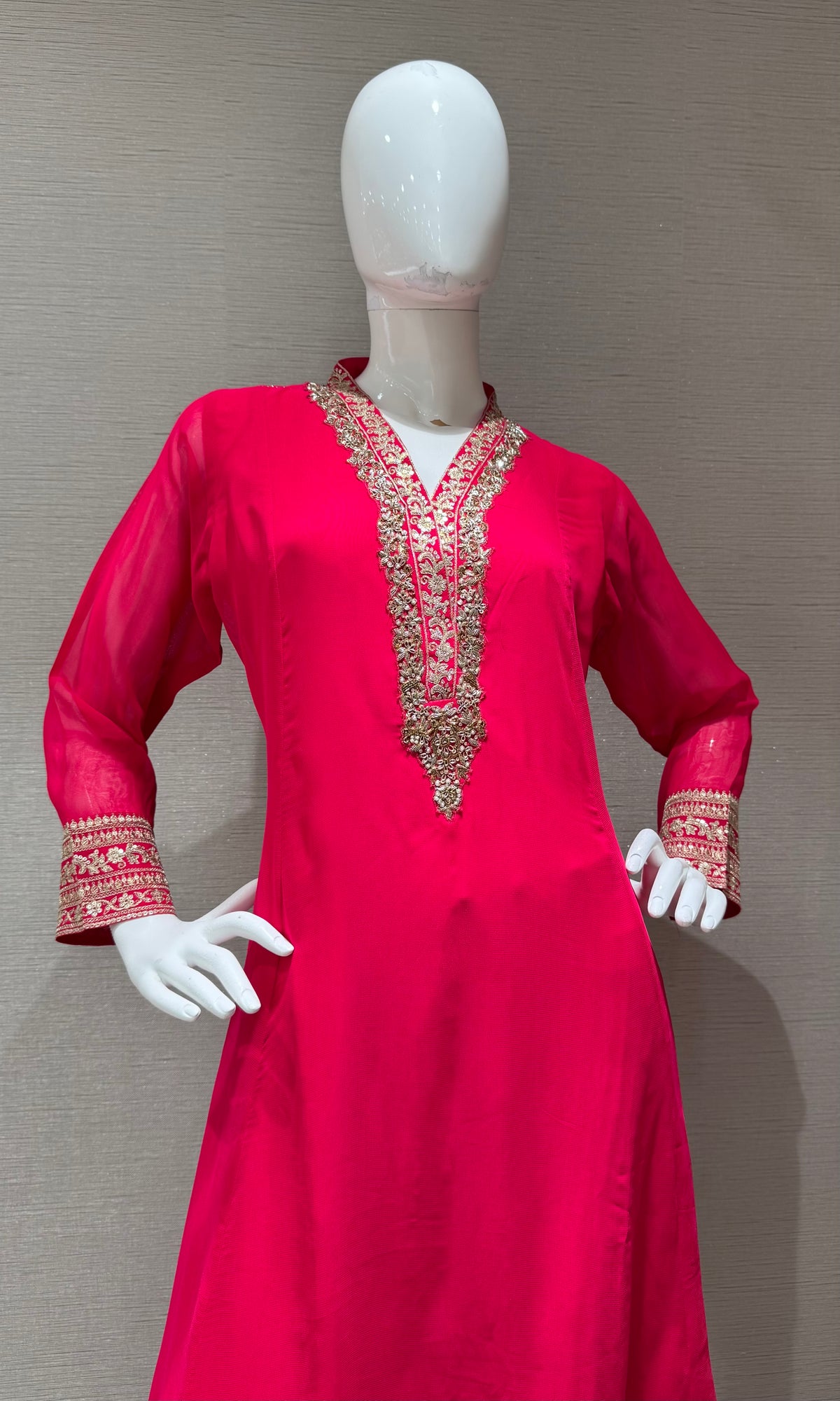 Rani Embroidered Salwar Silk Kurta Set with Dupatta