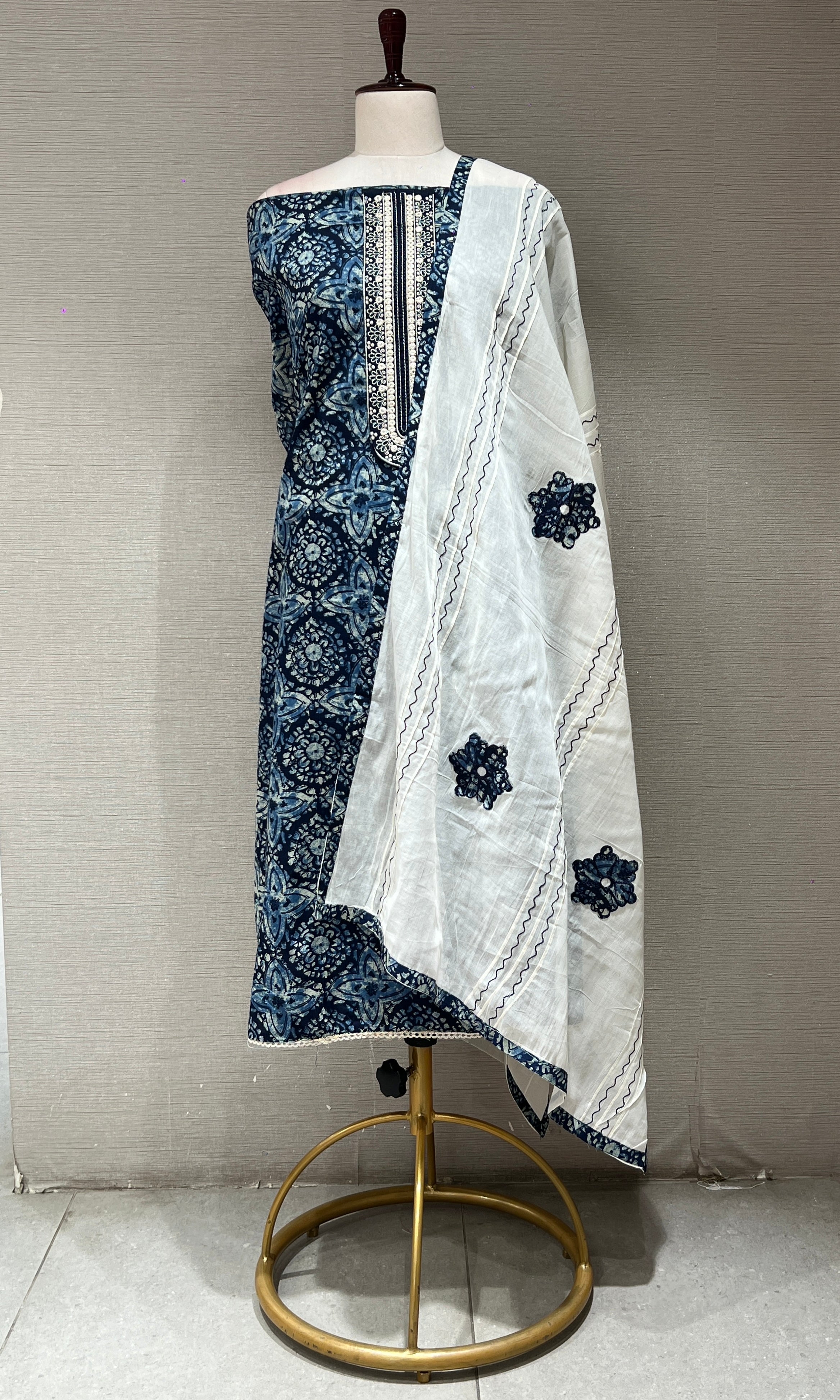 Blue dress material