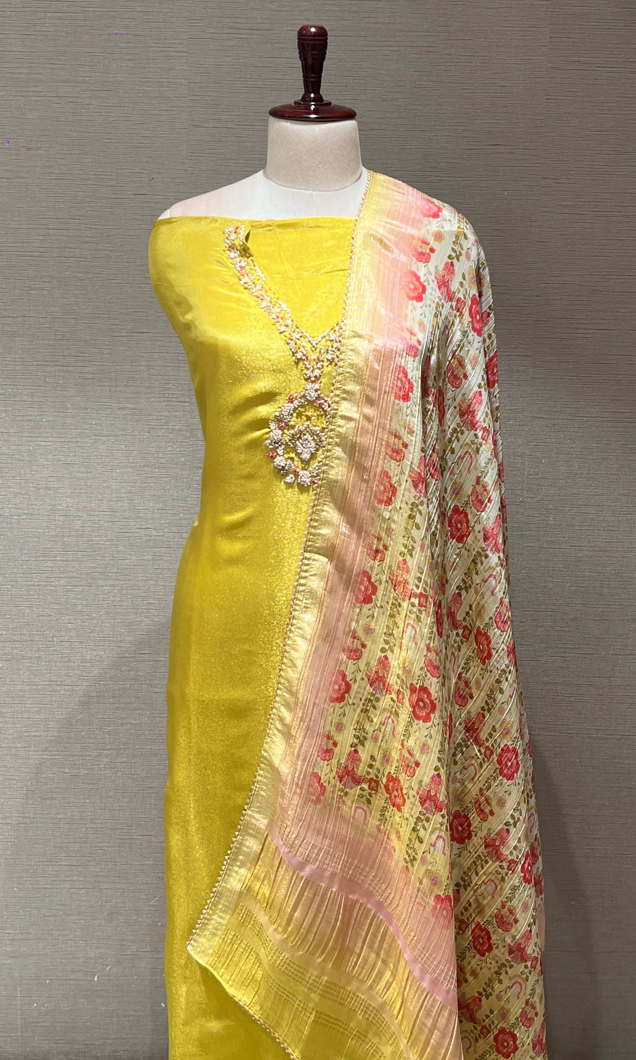 Yellow dress MATERIAL