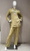 Olive Green Collared Tunic Cord set