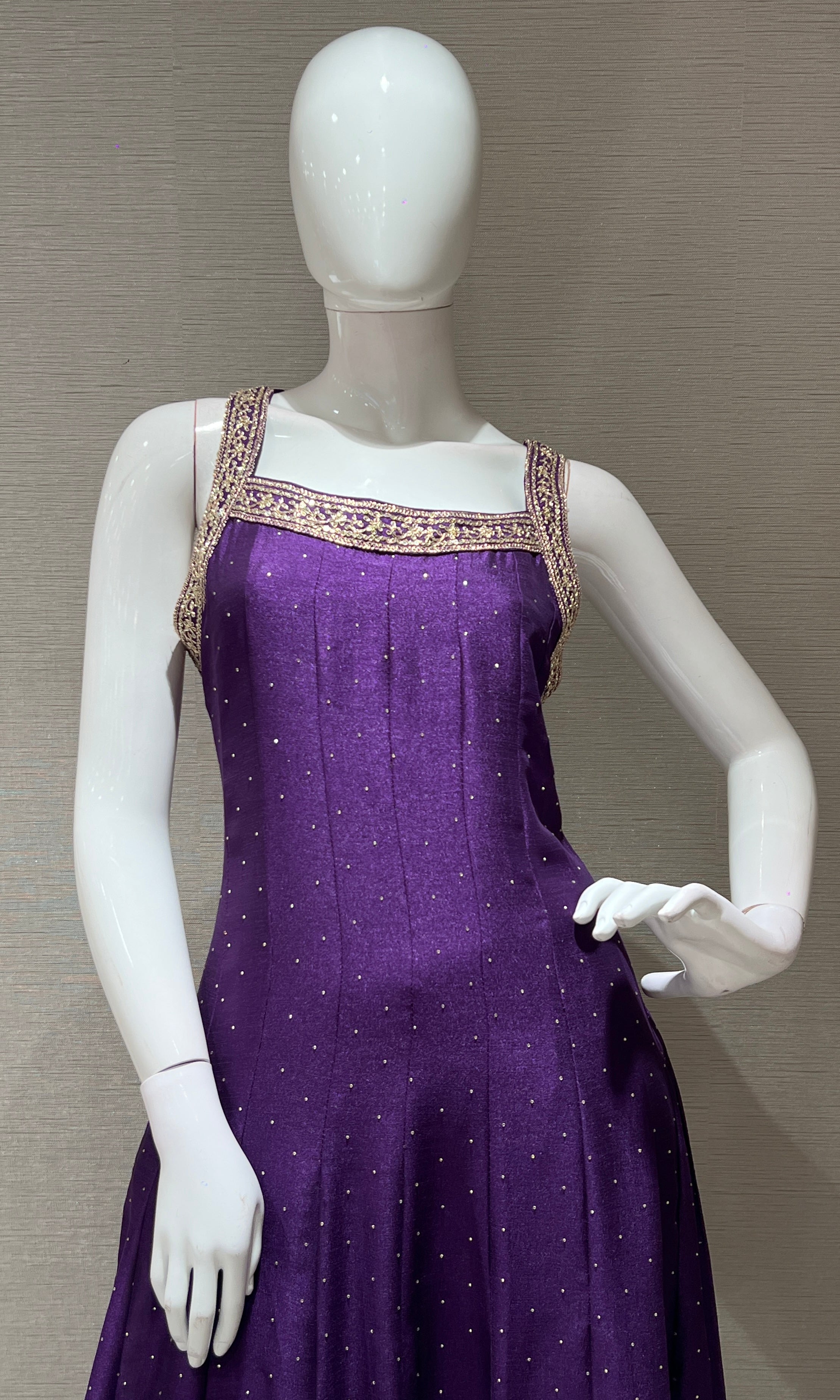 Purple gold Ethnic kurta set