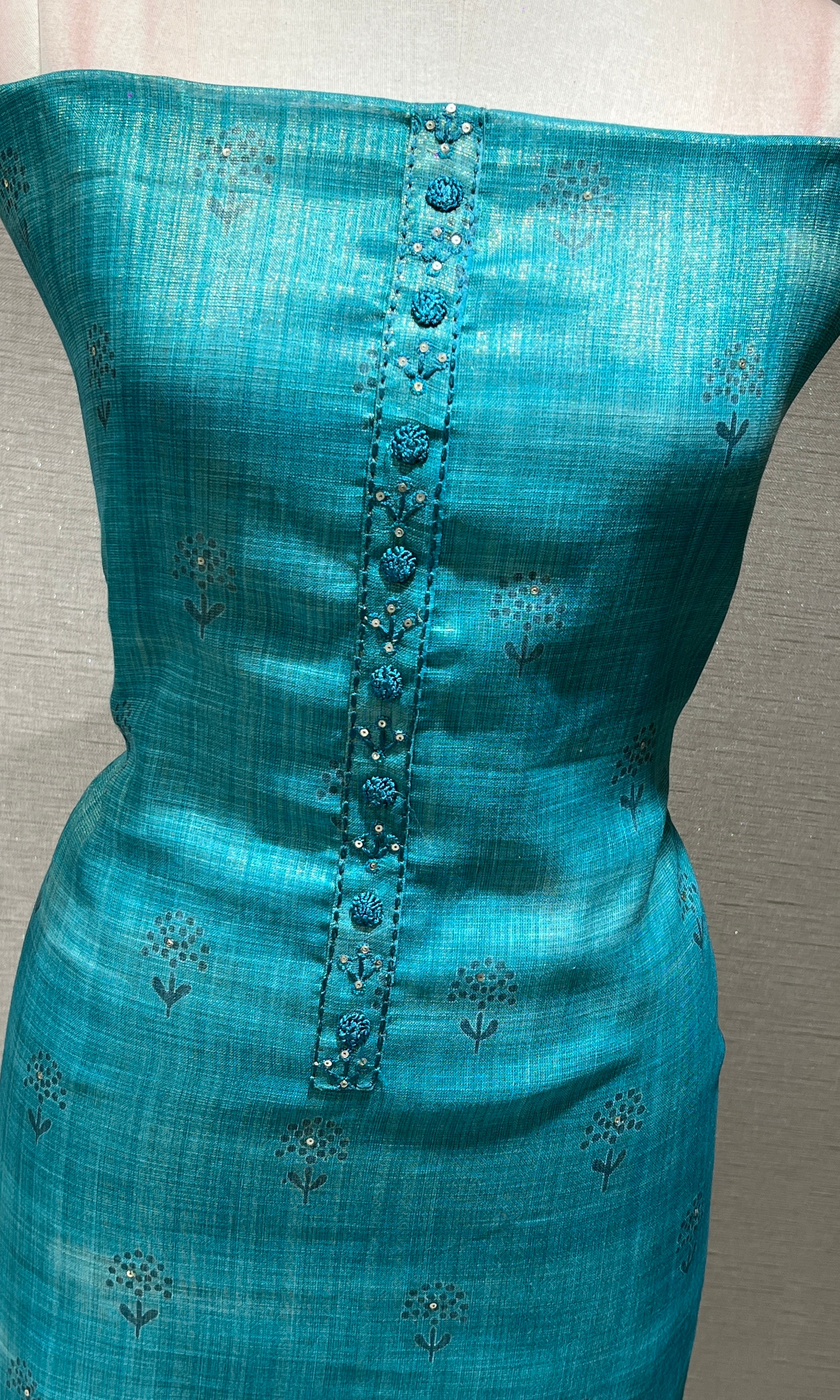Blue dress material