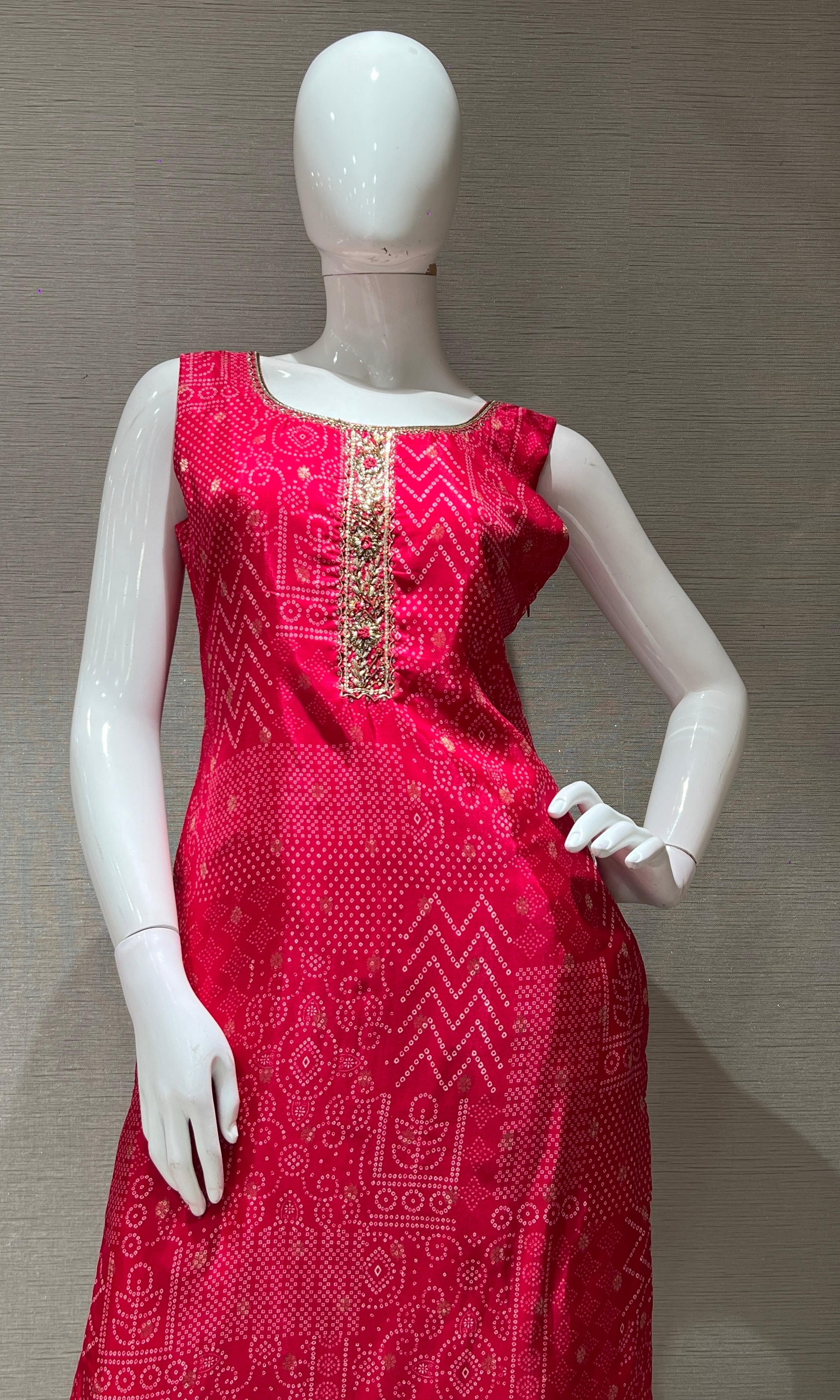Rani pink kurta set