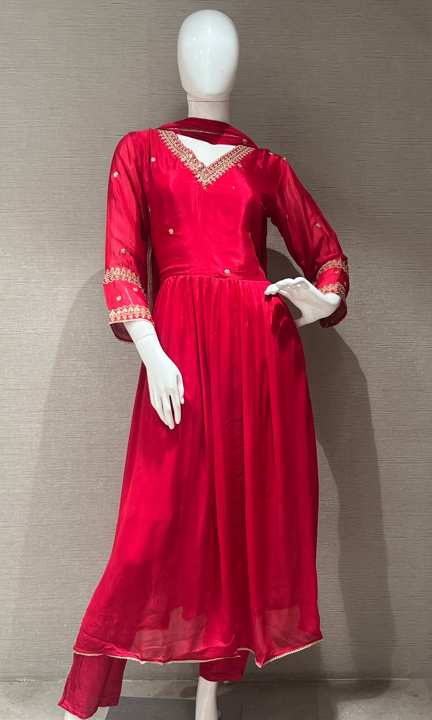 🌹Red Anarkali long dress 🌹