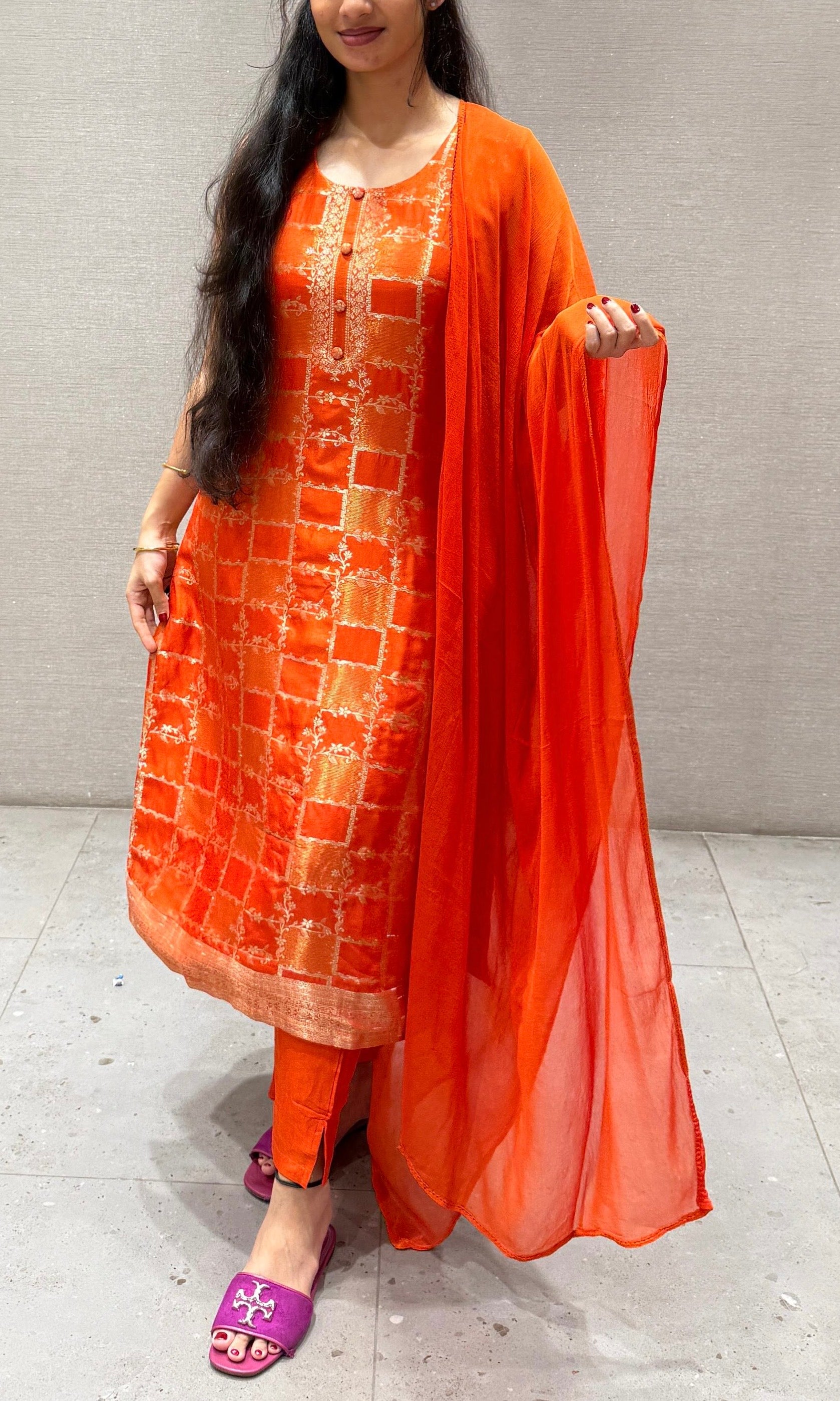 Orange kurta set
