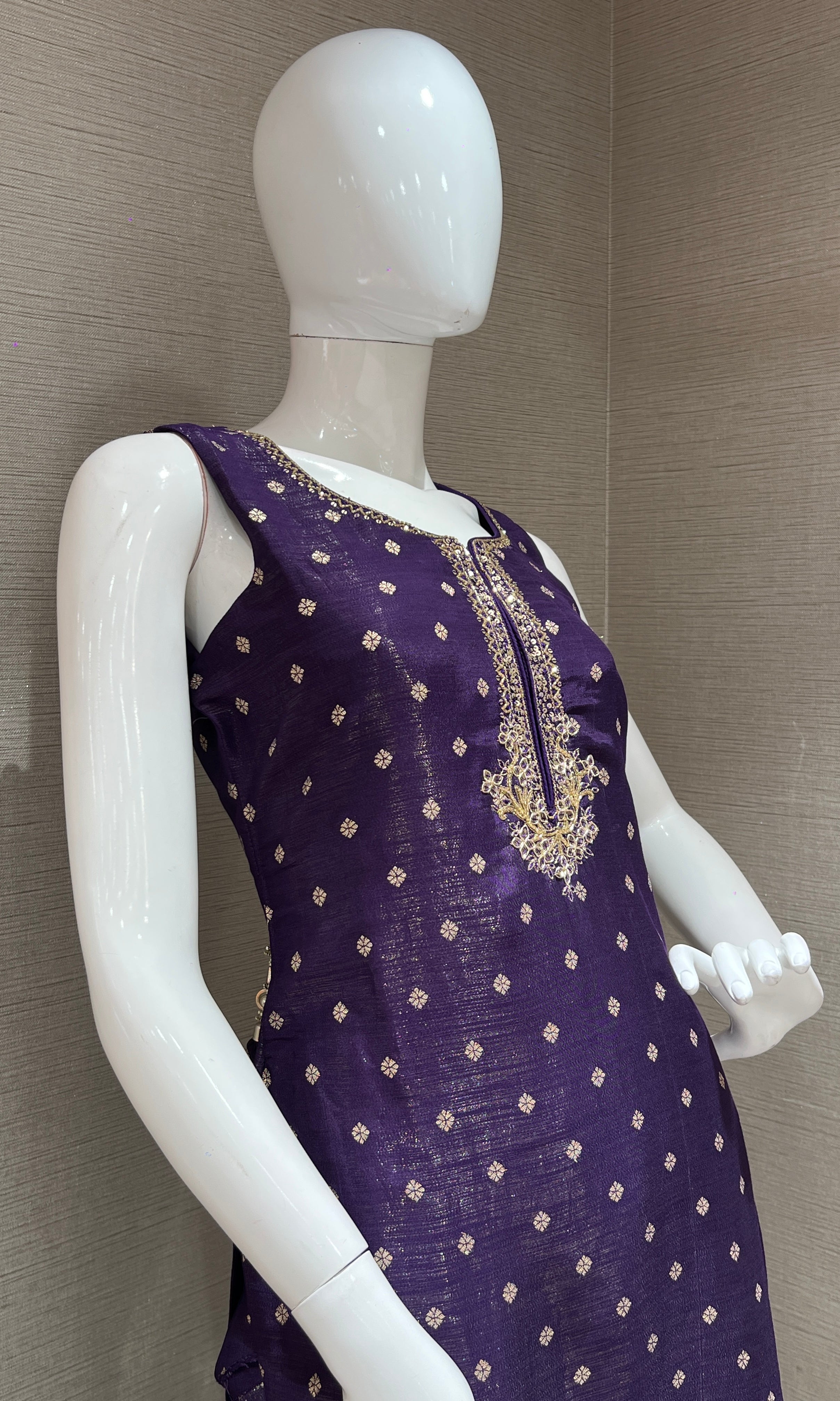 Purple kurta set