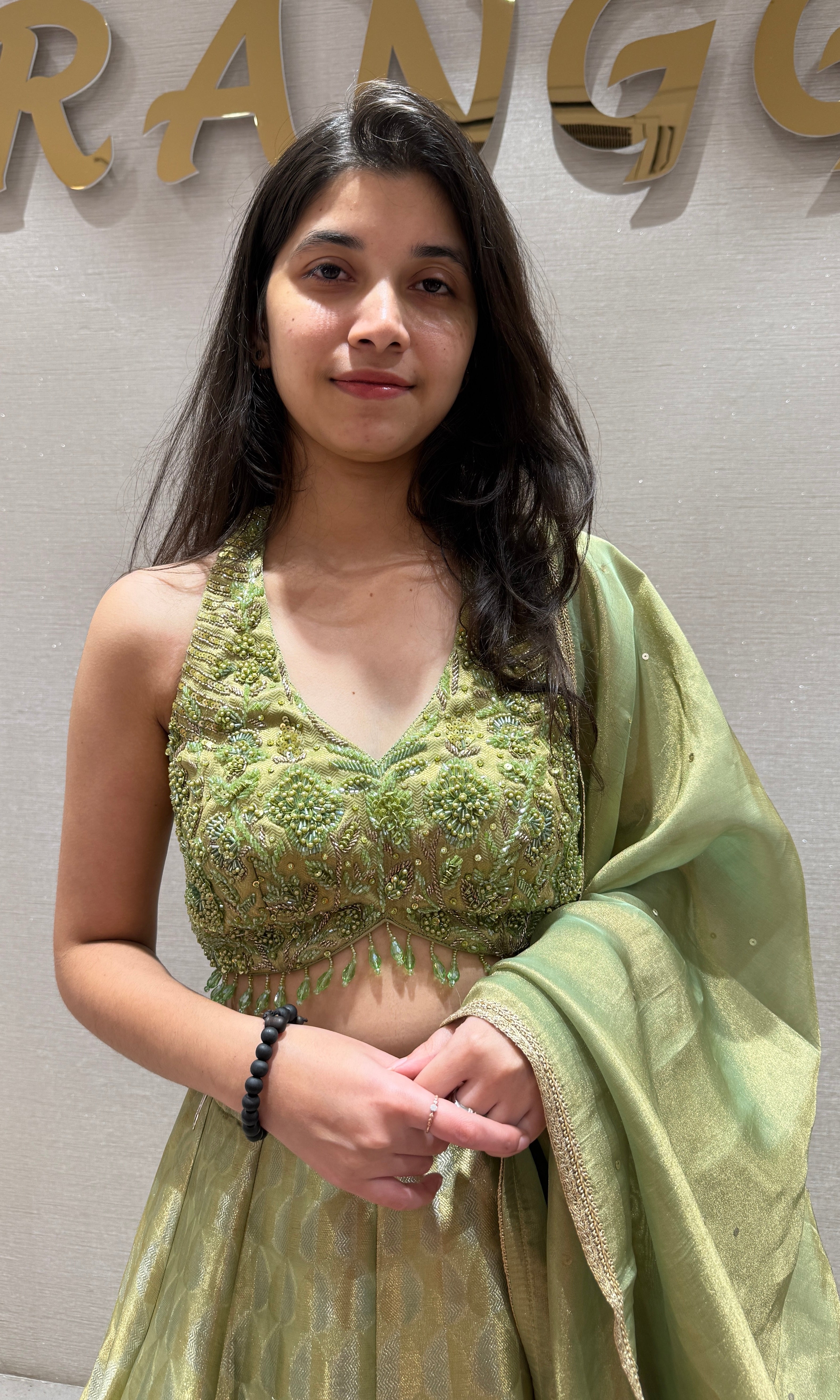 Pistachio Green Embroidered Lehenga Set