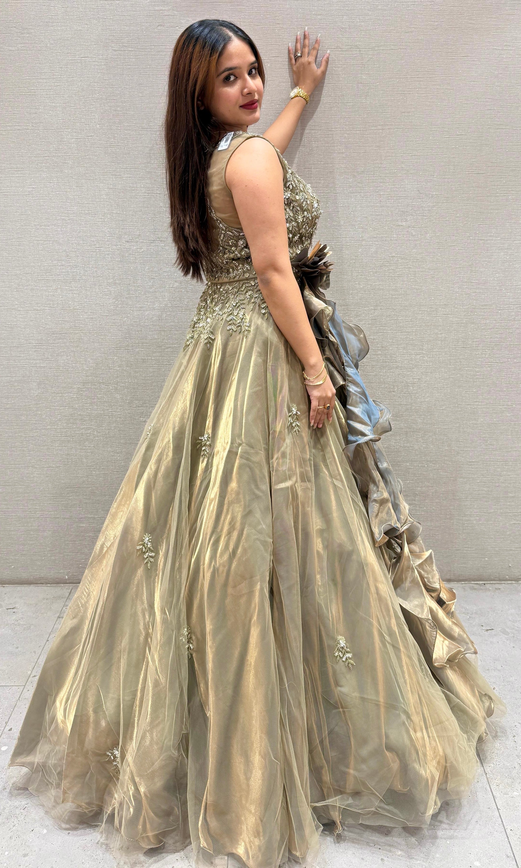 Grey long dress