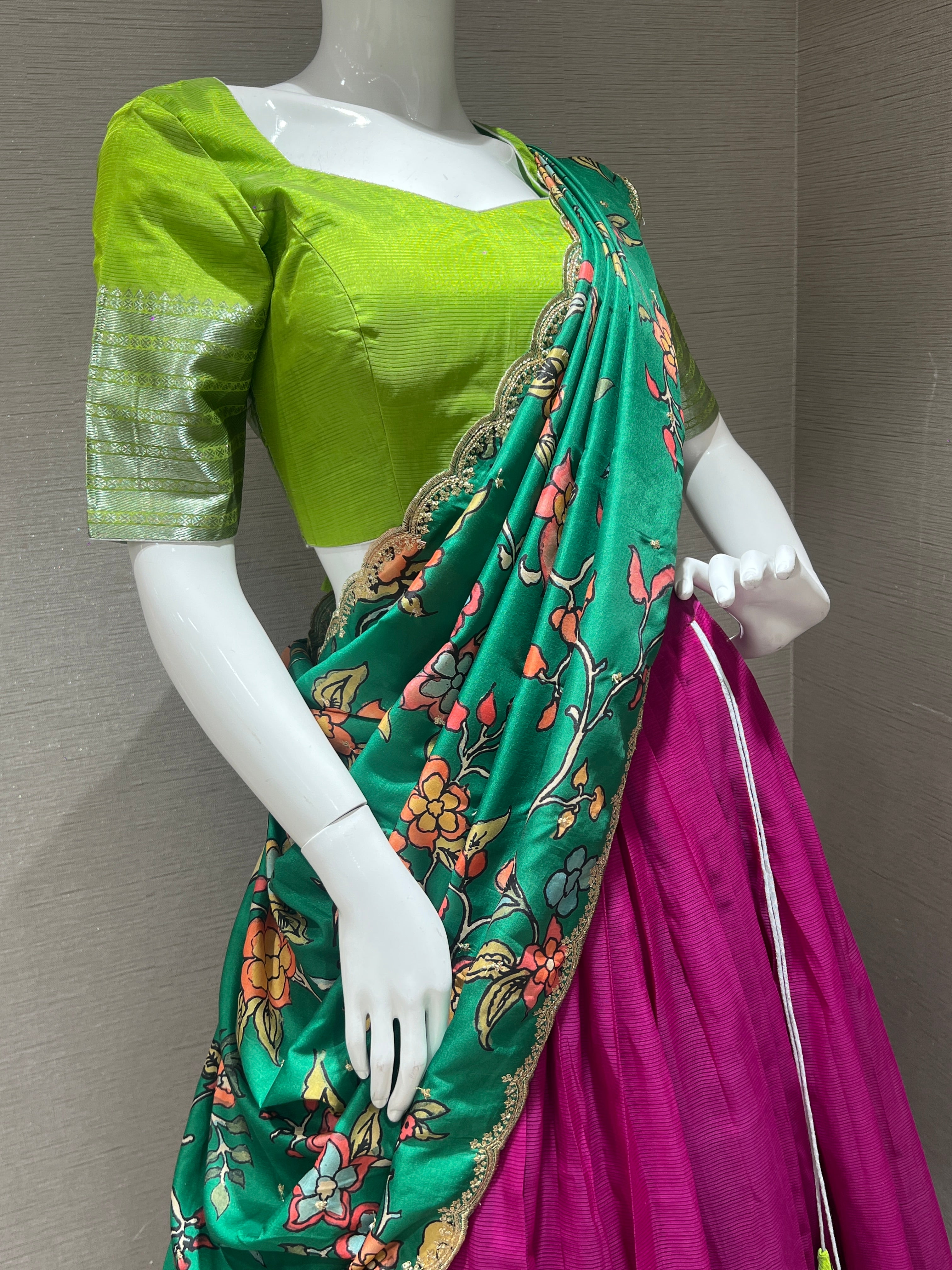 Wine Lehenga