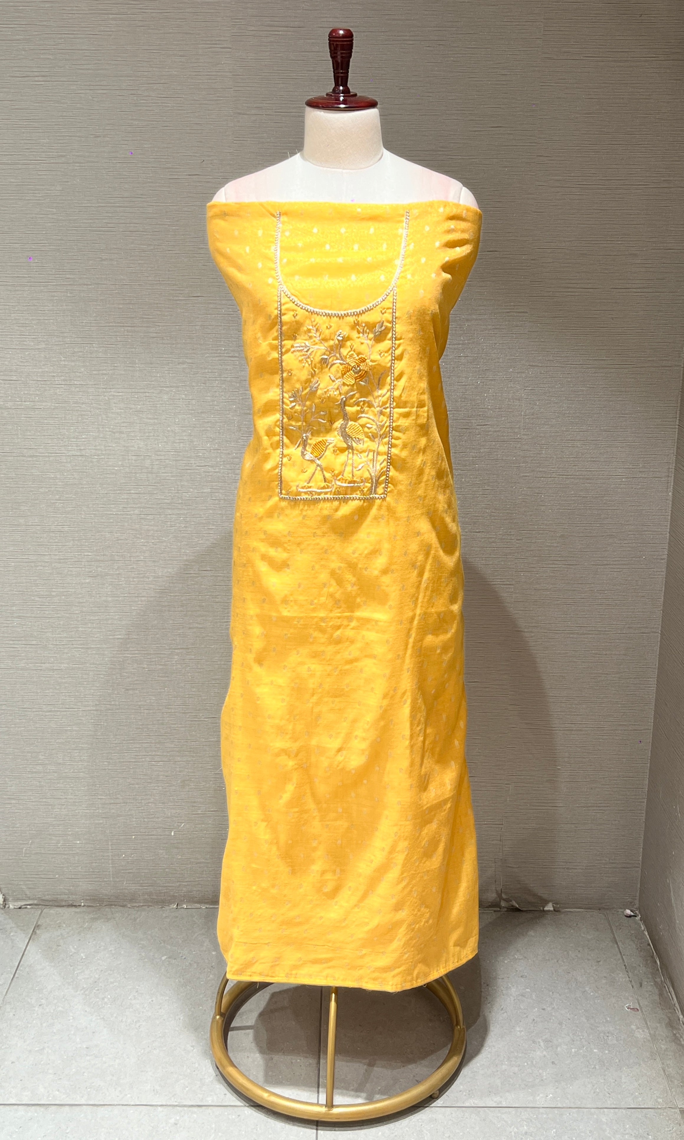 Yellow dress material