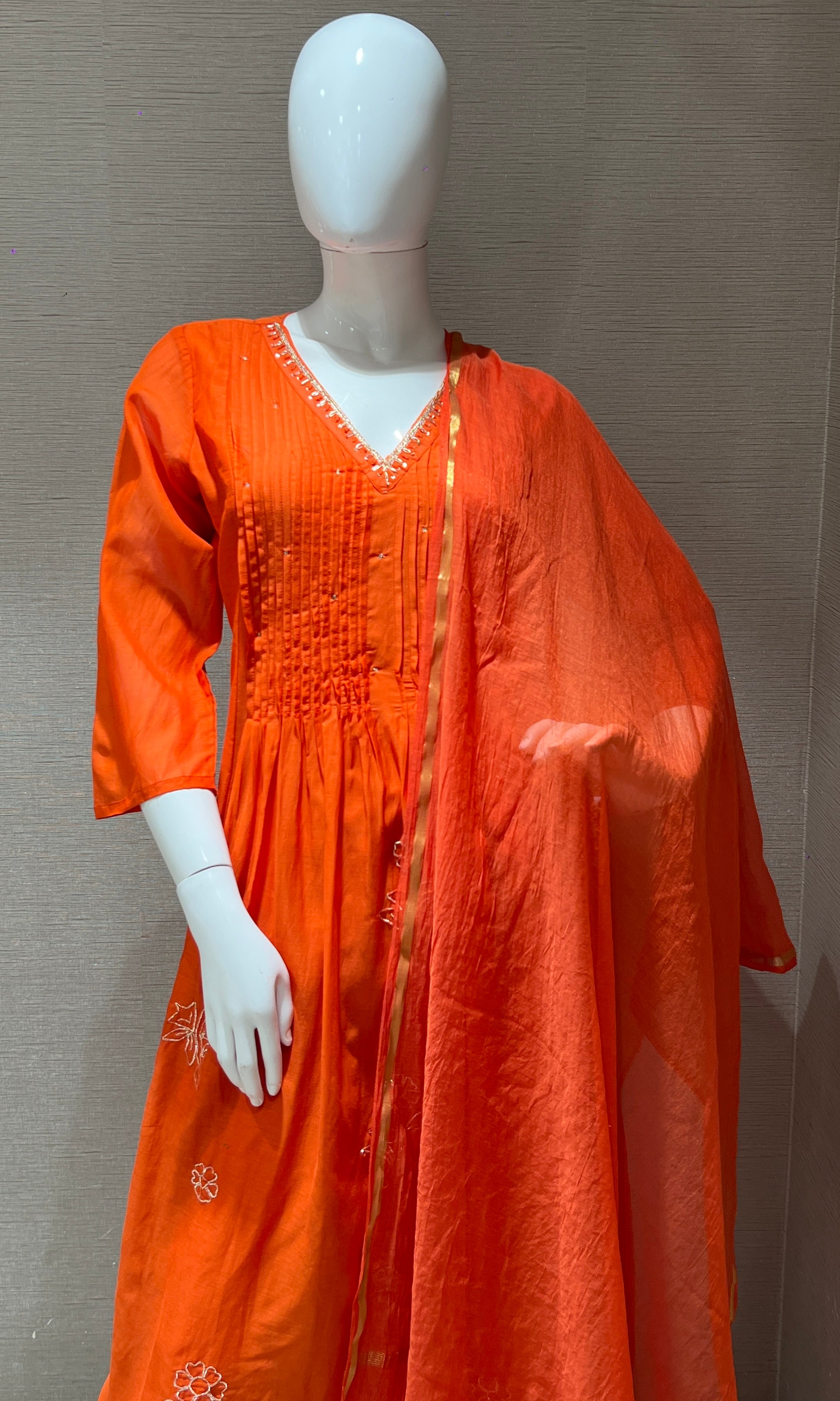 Orange kurta set
