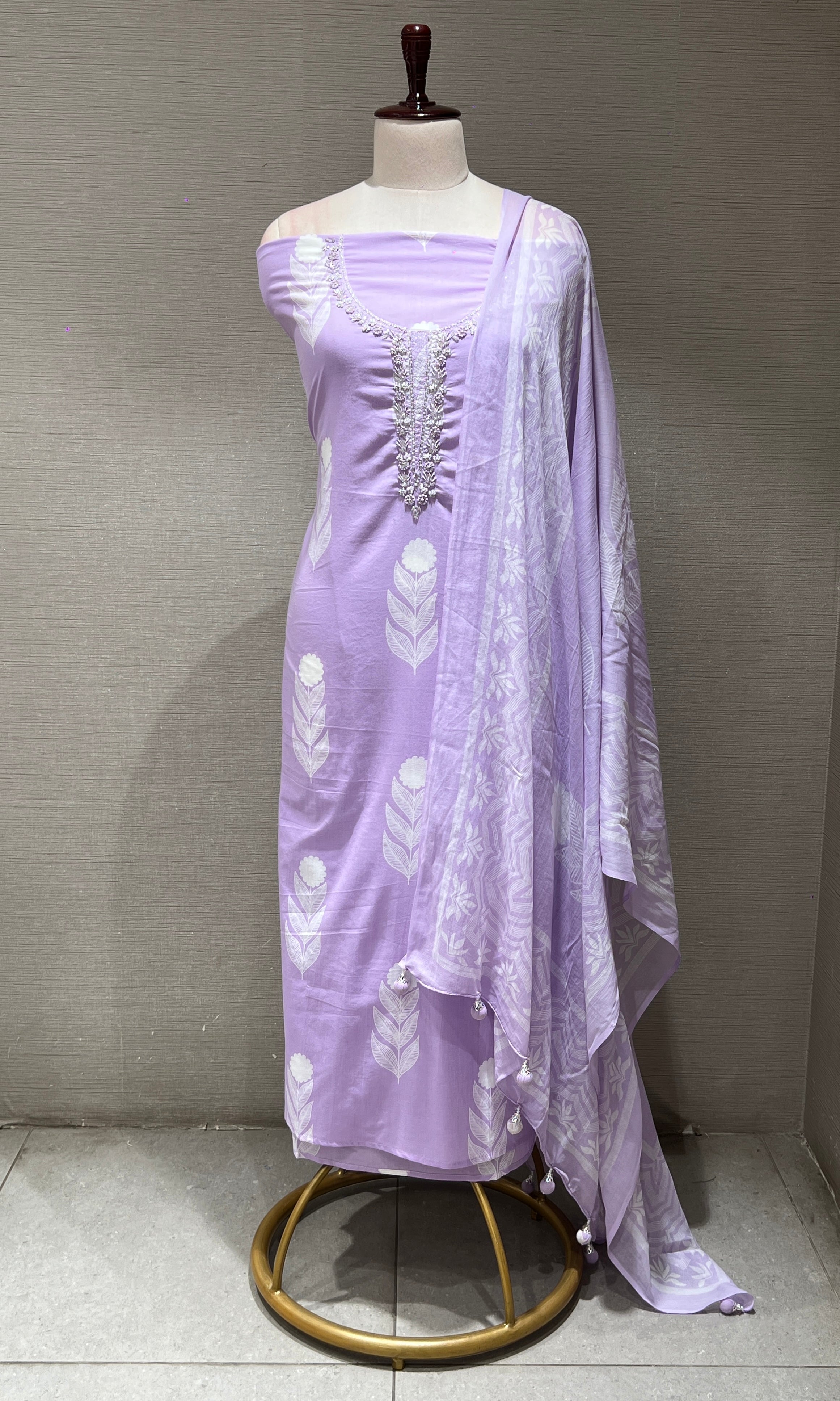 Purple dress material
