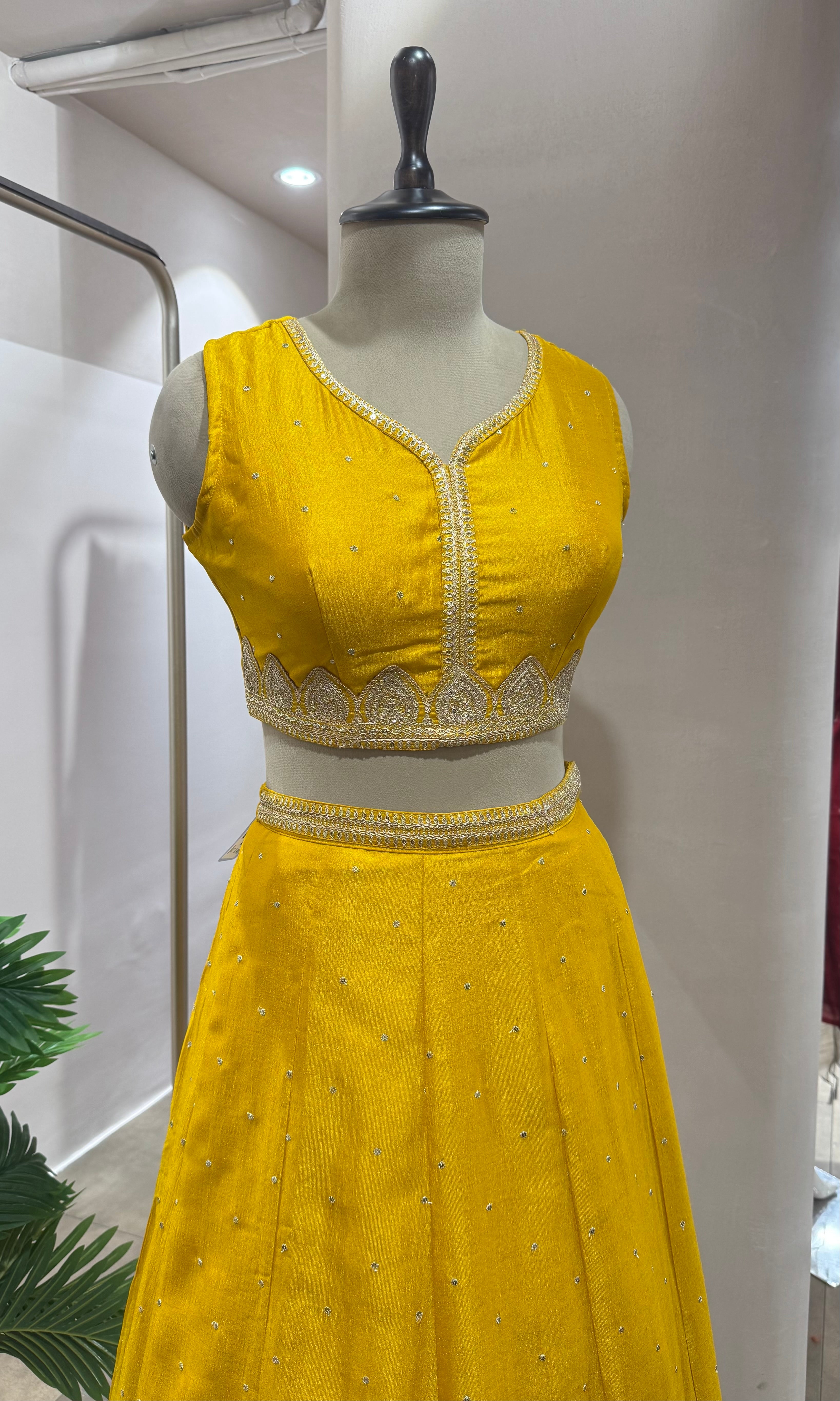 Yellow EMBELLISHED LEHENGA WITH DUPATTA