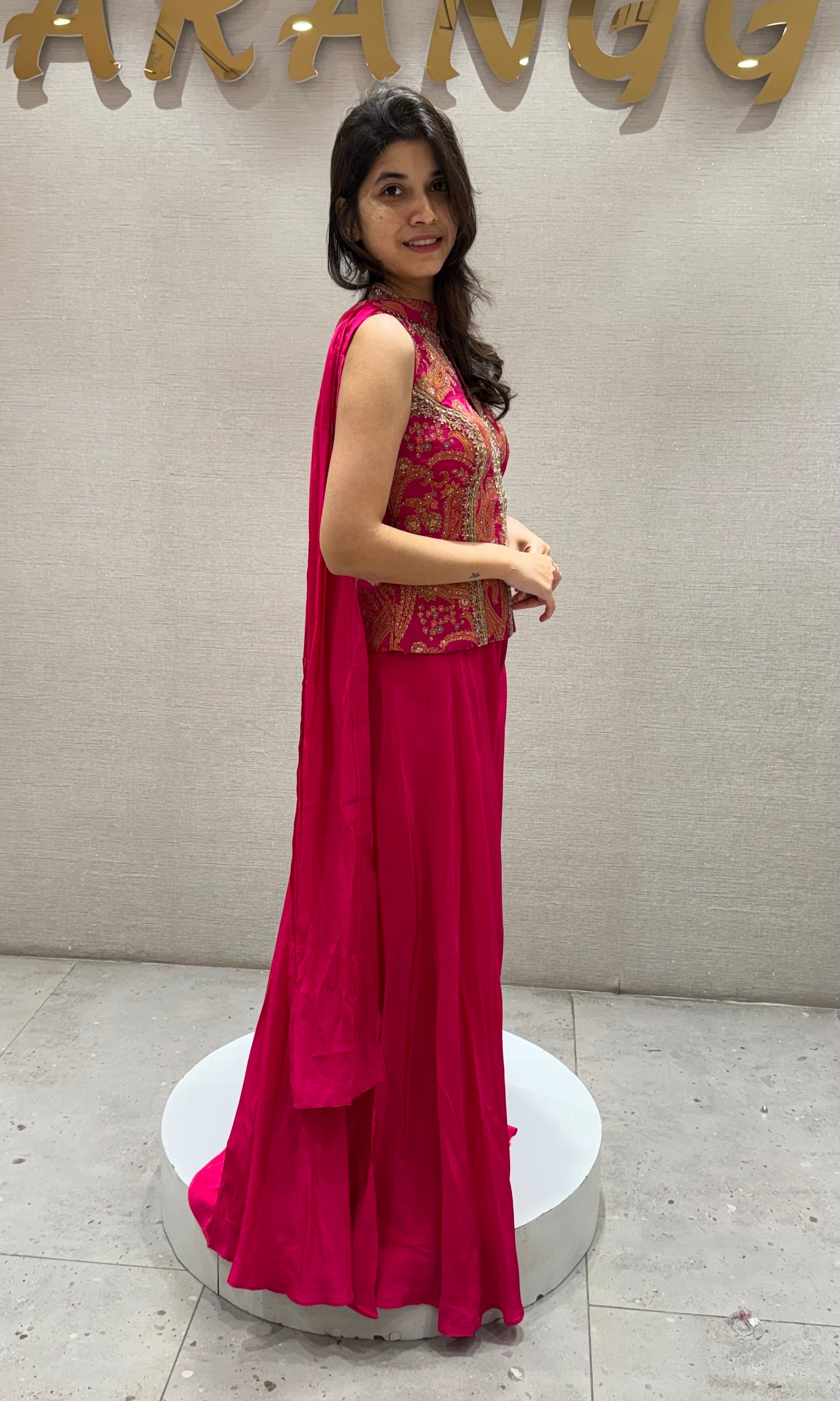 Rani Embroidered Peplum & Palazzo Set