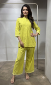 Mehandi Green Cotton Ethnic Co-ord Set