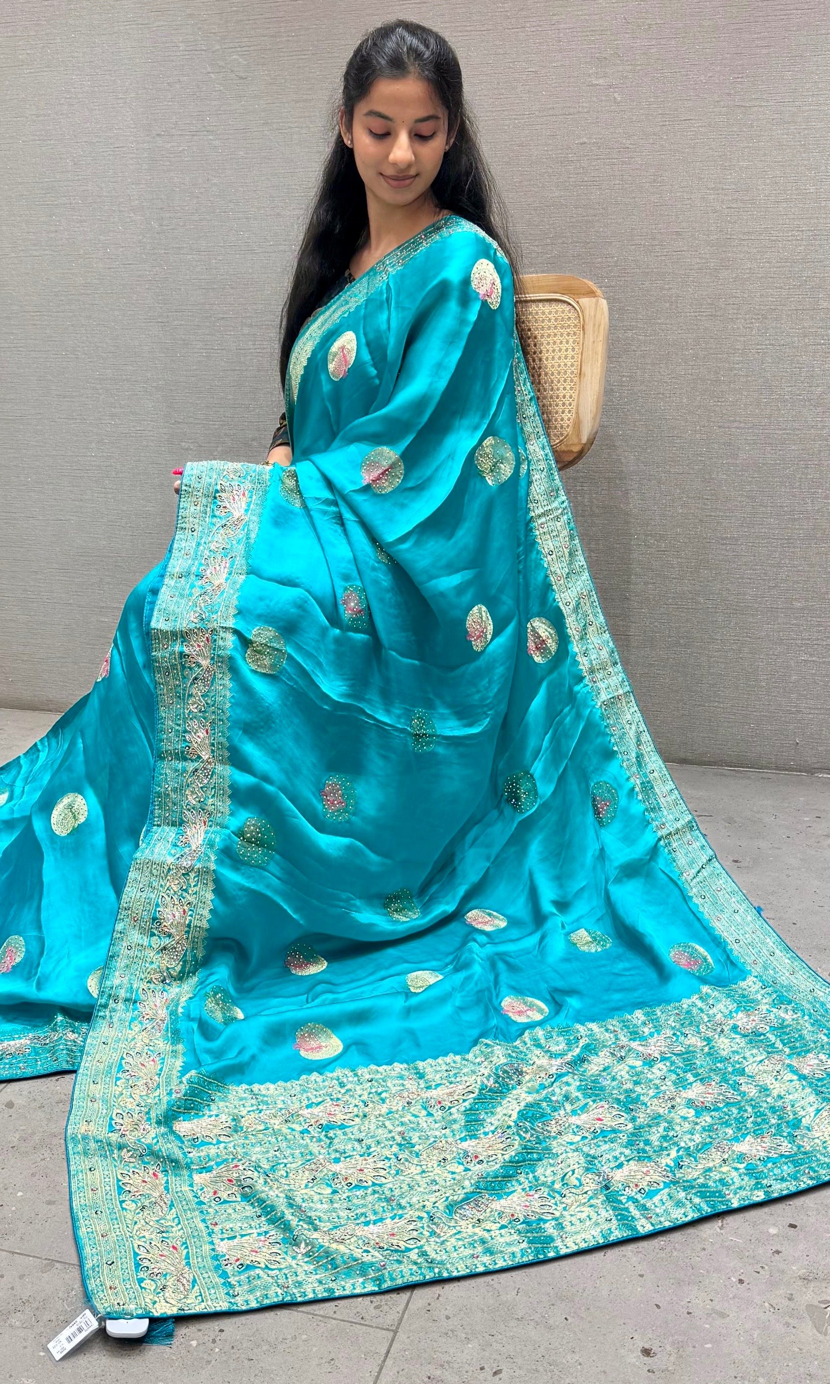 Blue saree