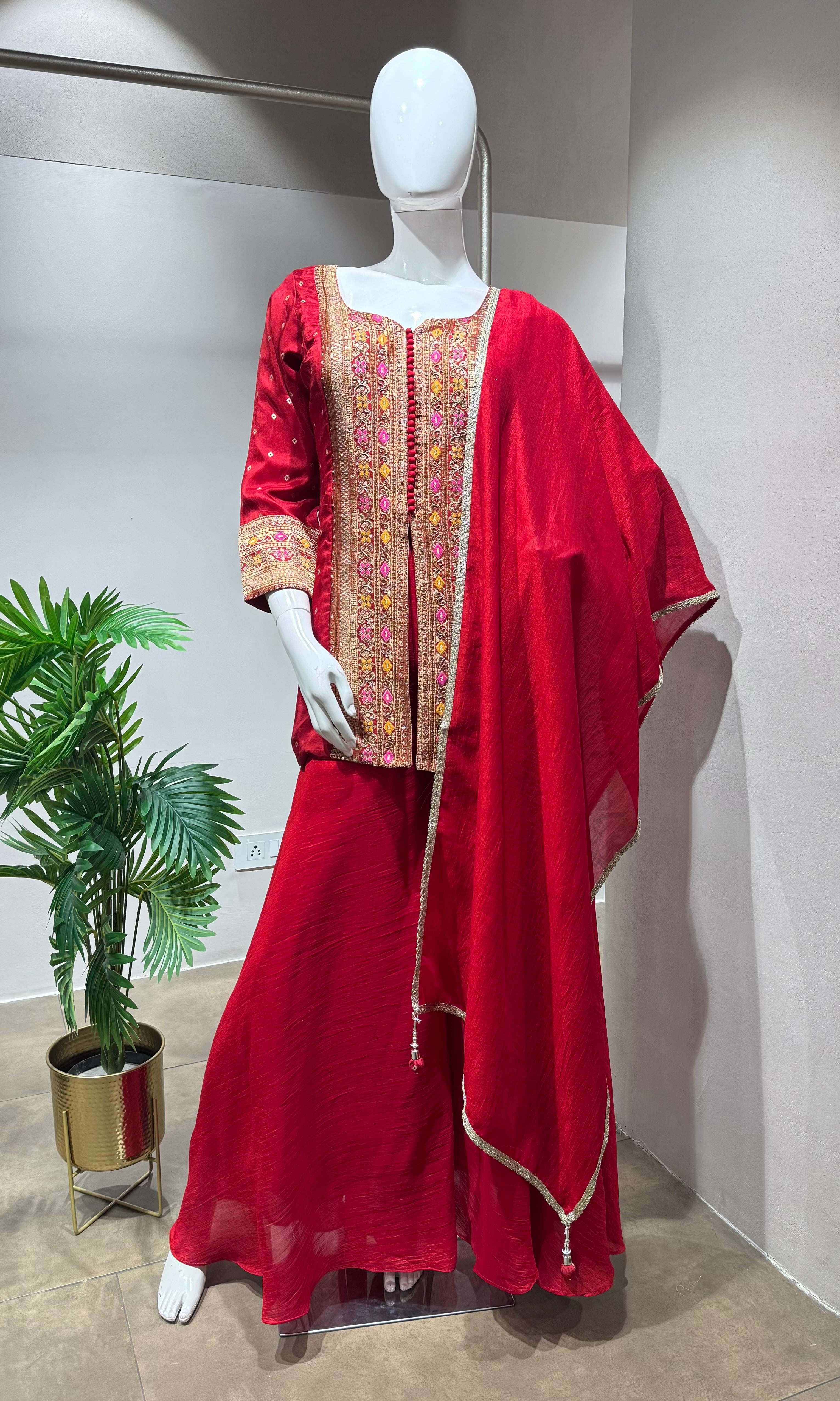 Red Royal palazoo set