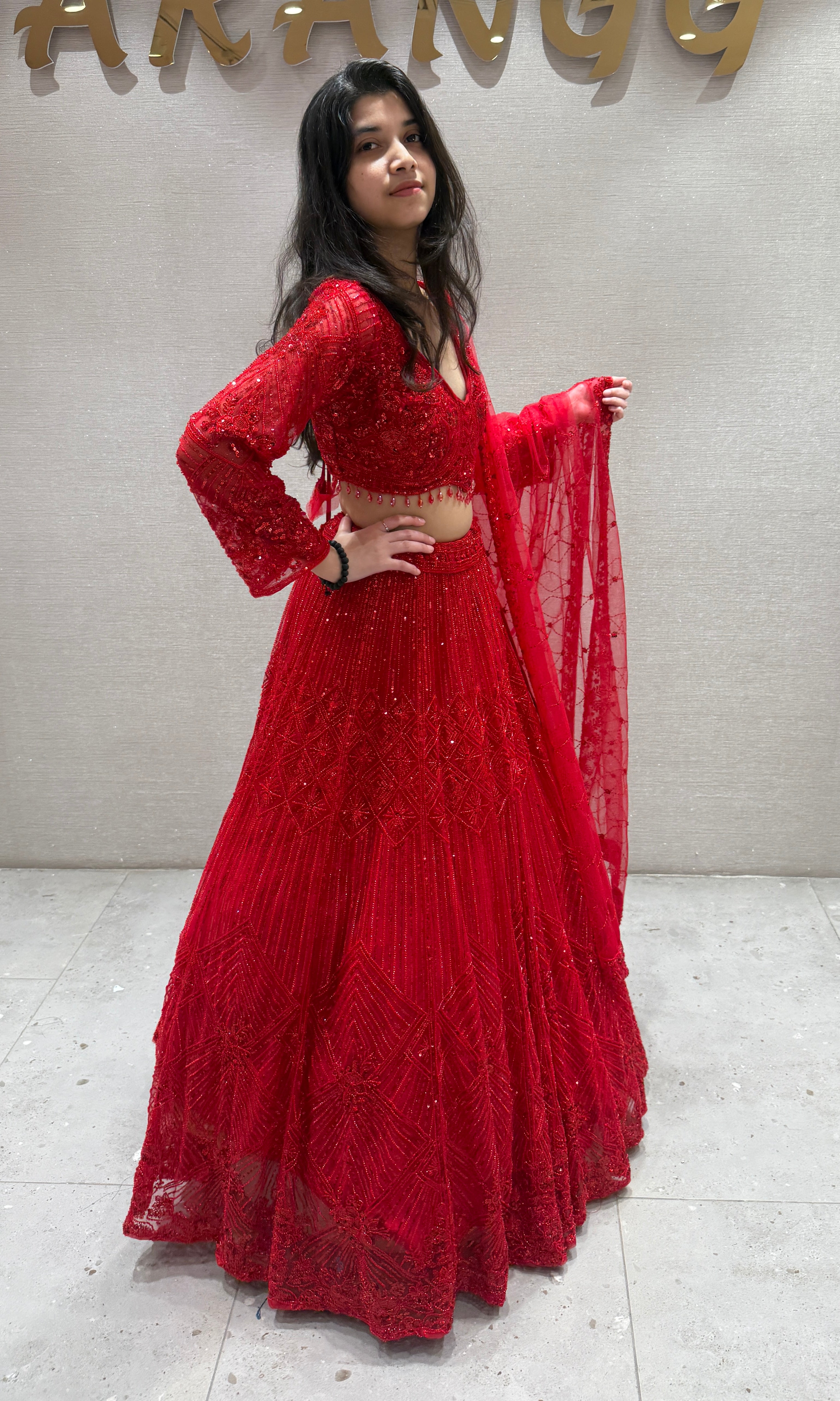 Red Lehenga