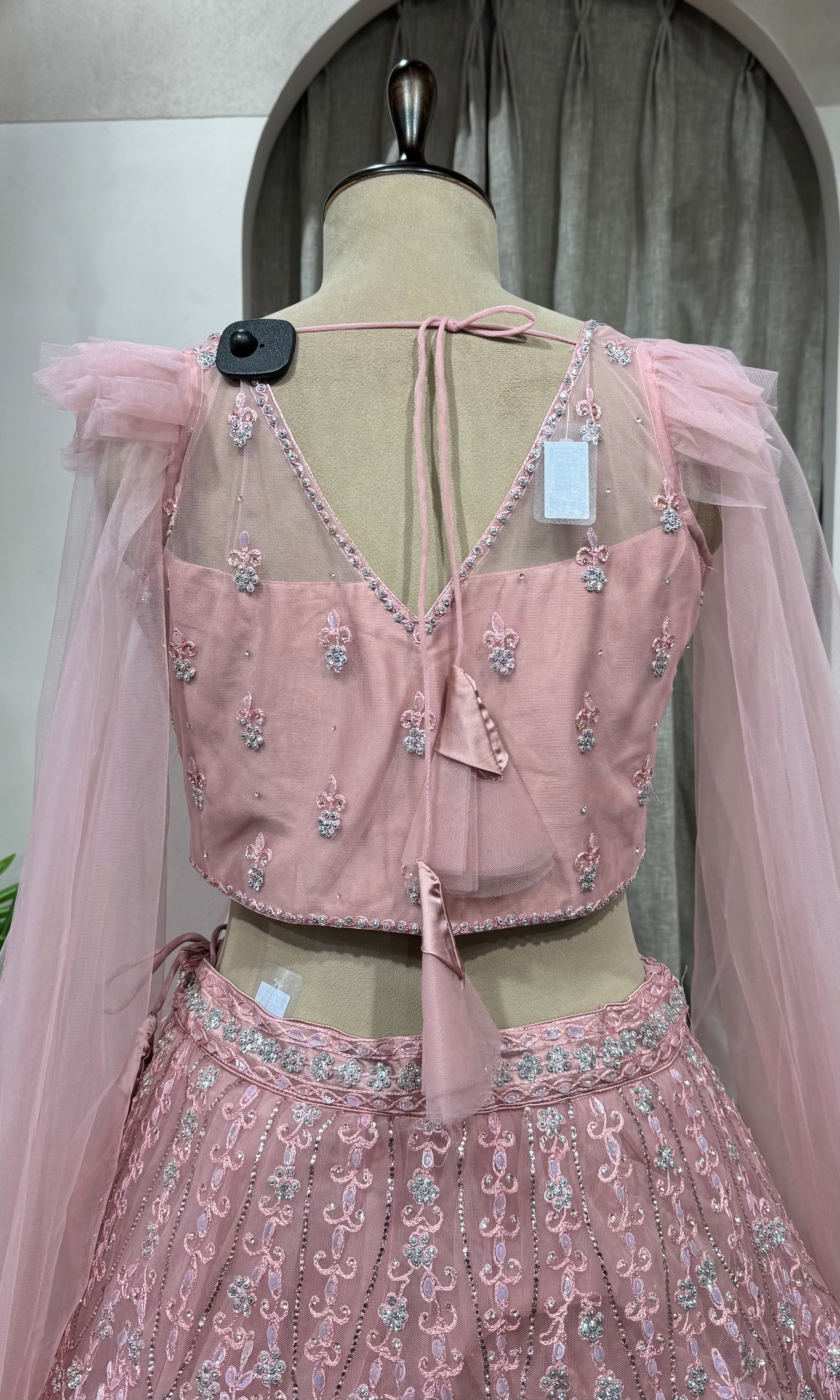 dusty rose pink lehenga crop top lehenga