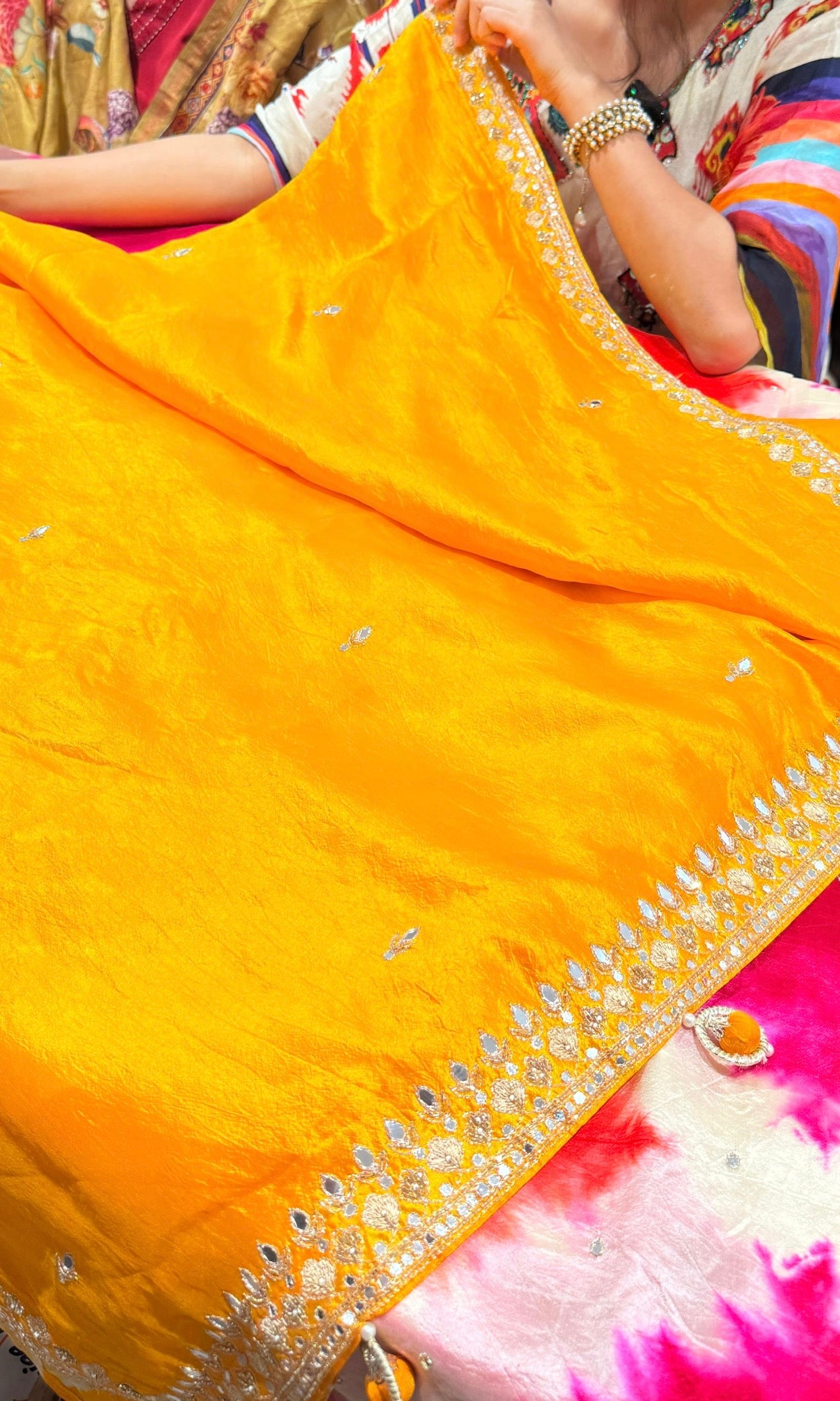 Yellow saree