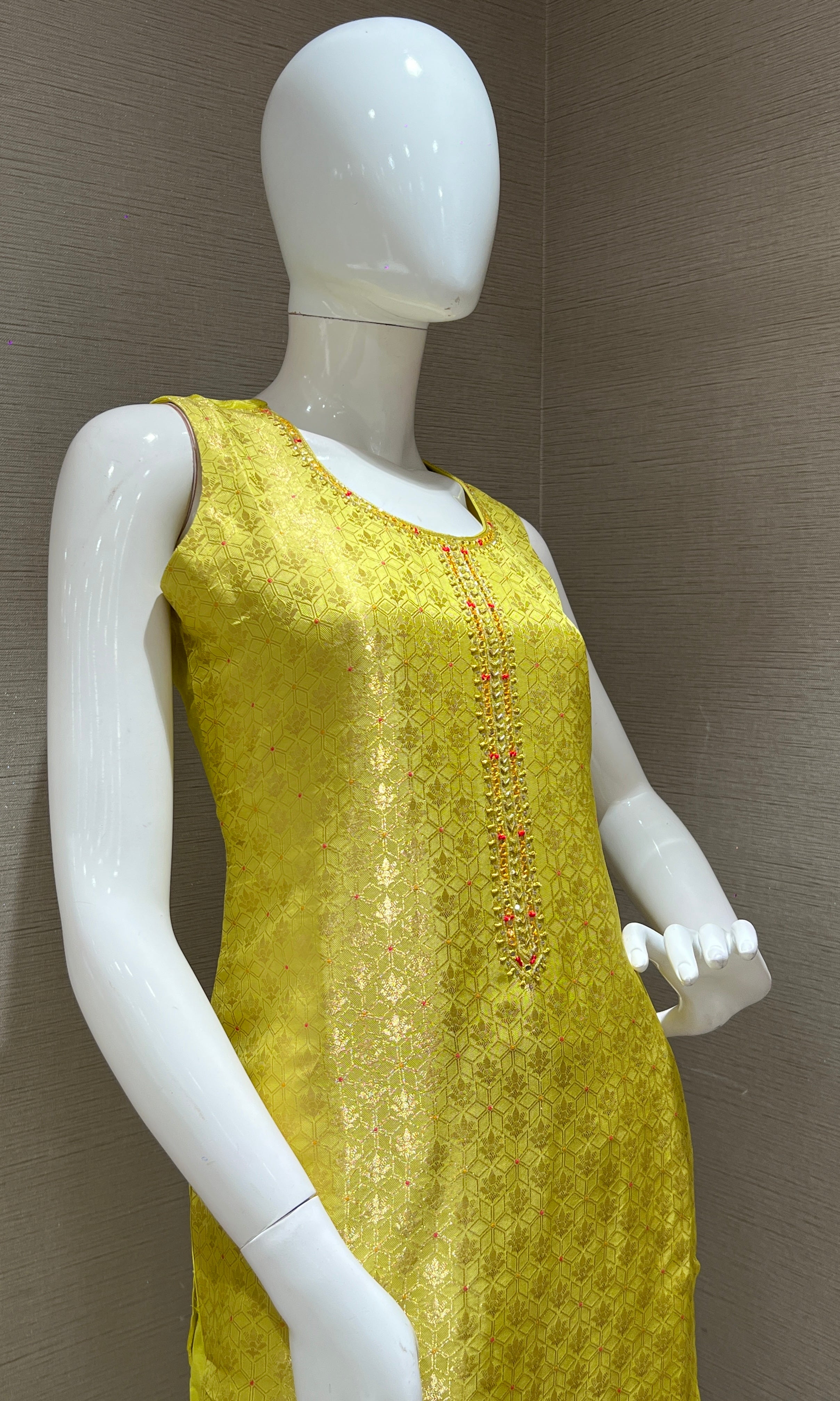 Mehandi green kurta set