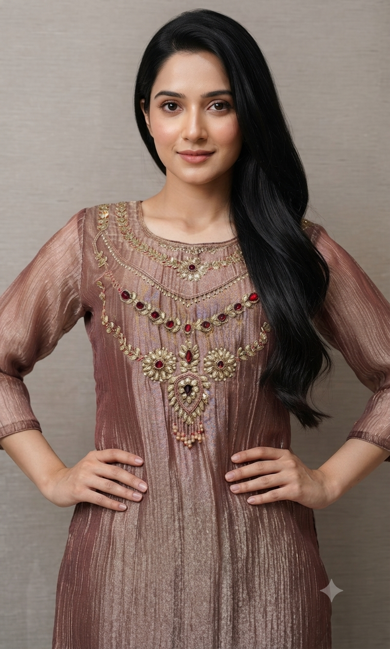 Moee Shimmer Cord Palazzo Set