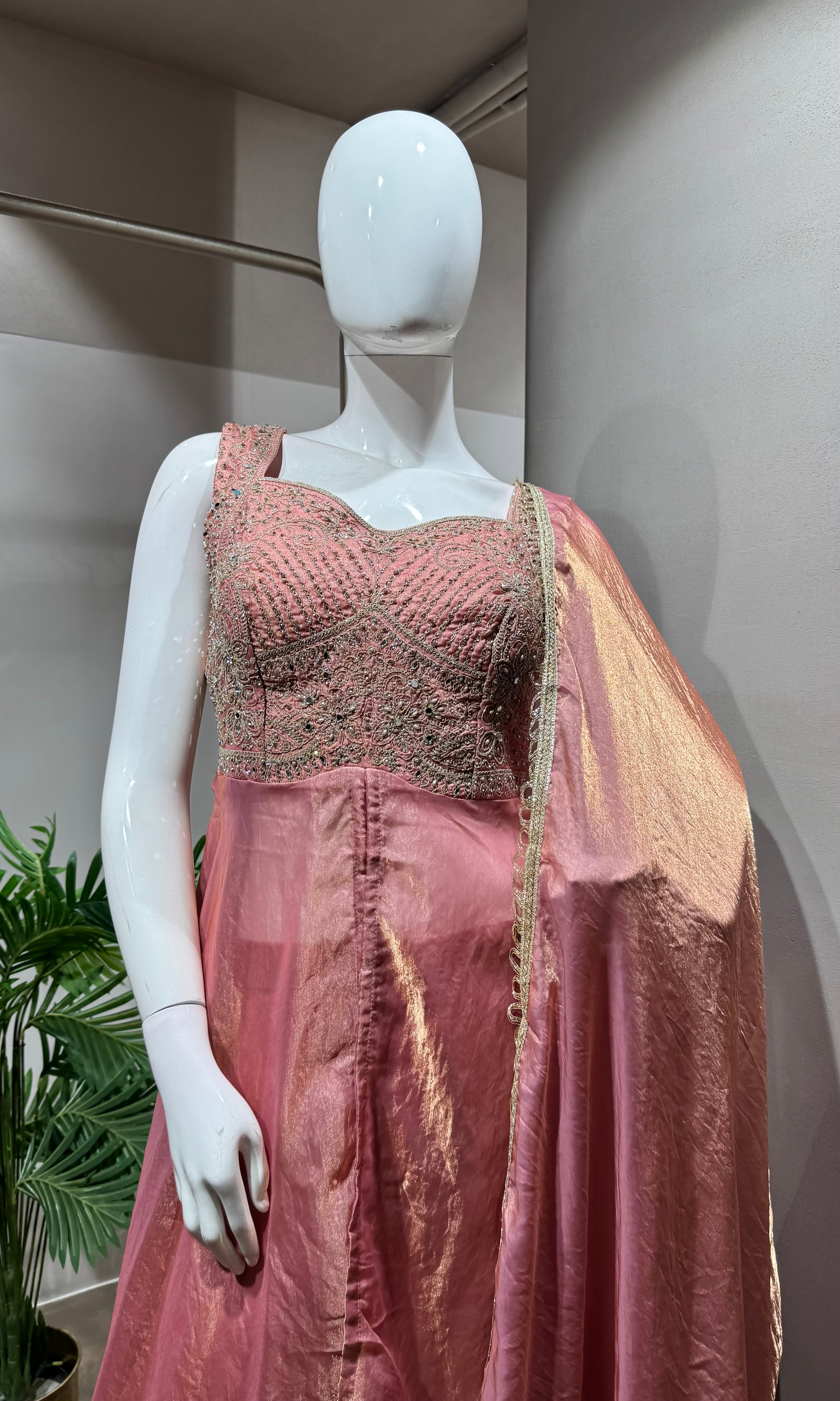 Pink Sequin PALAZZO SET with Dupatta