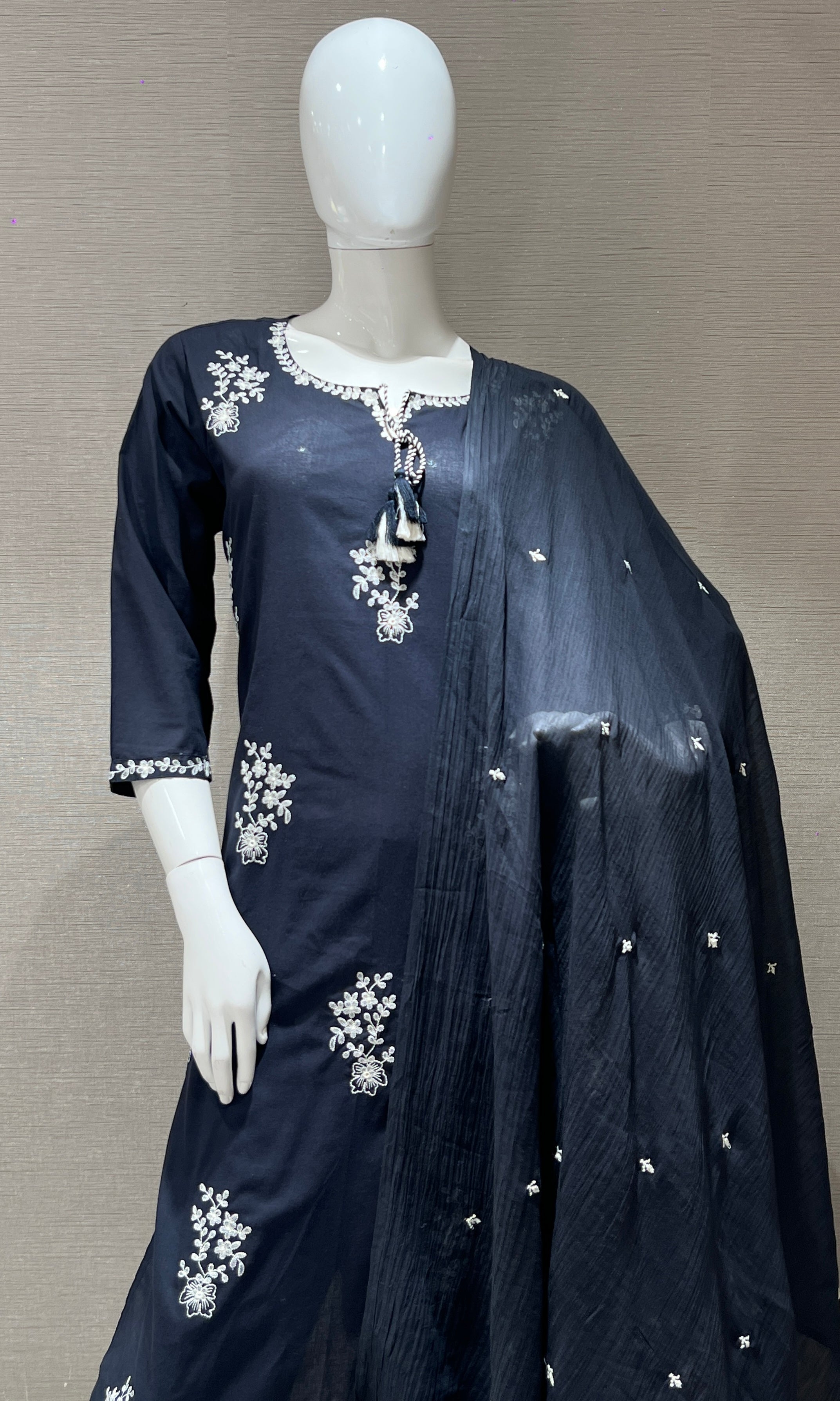 Navy blue kurta set