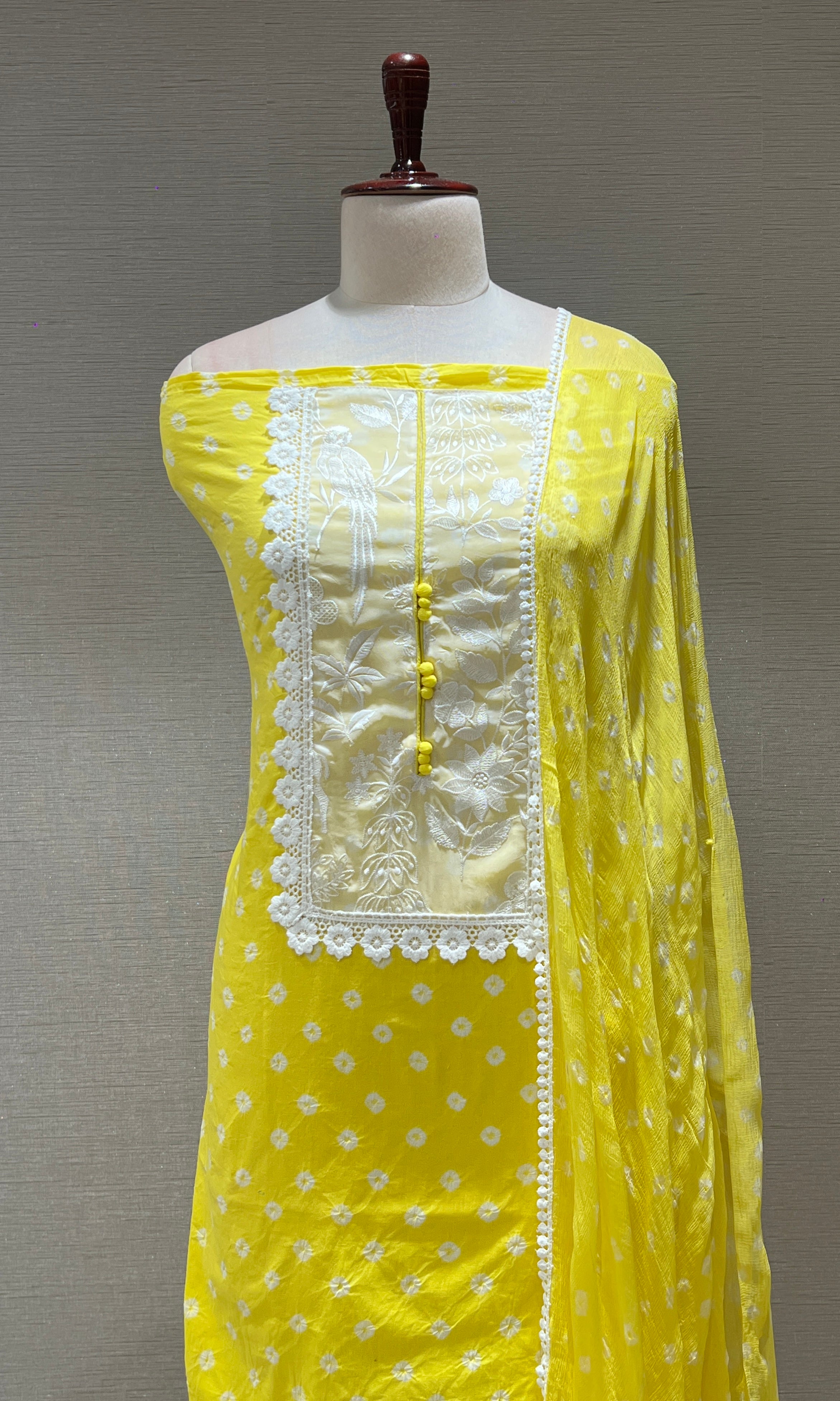 Yellow dress material