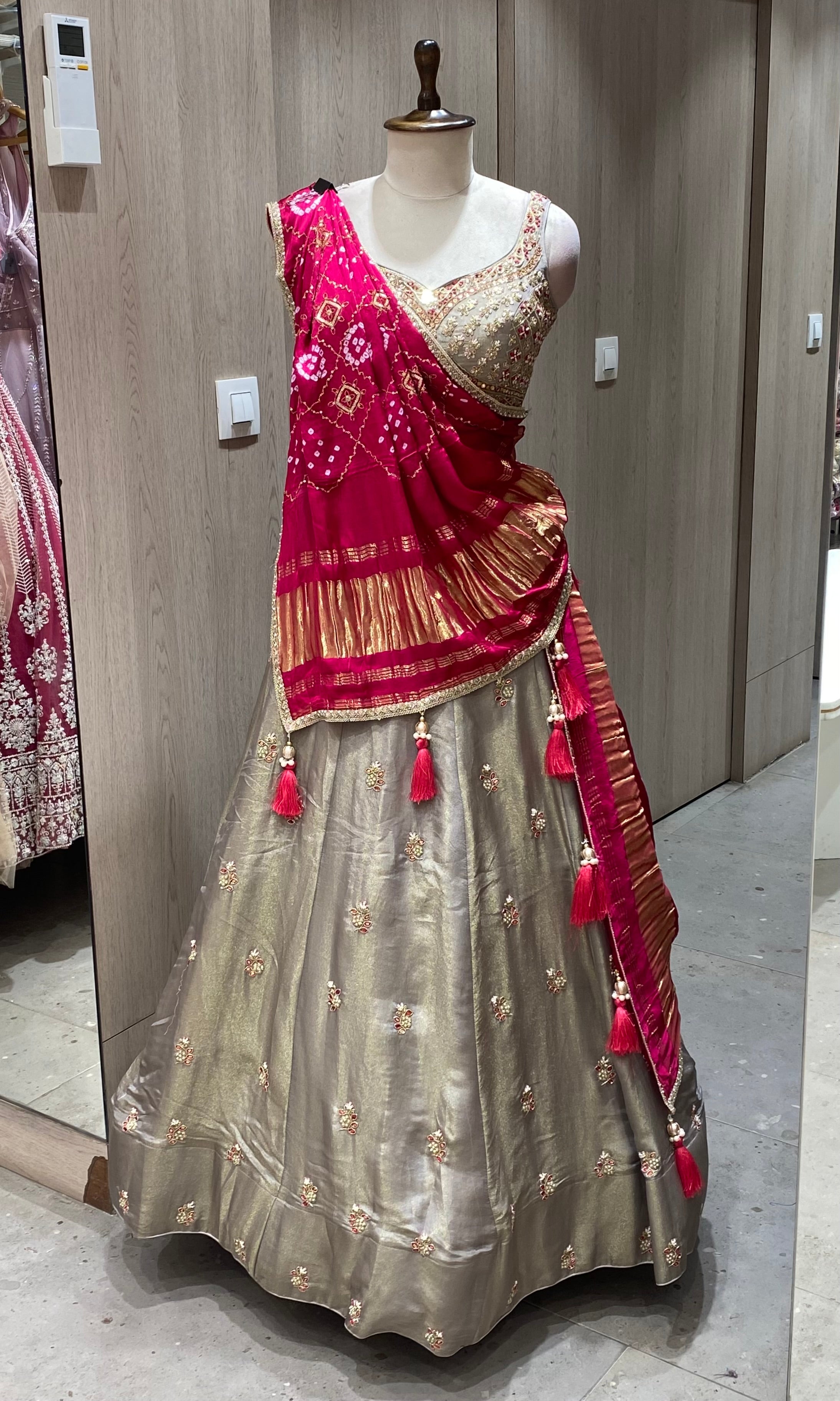 Grey Lehenga
