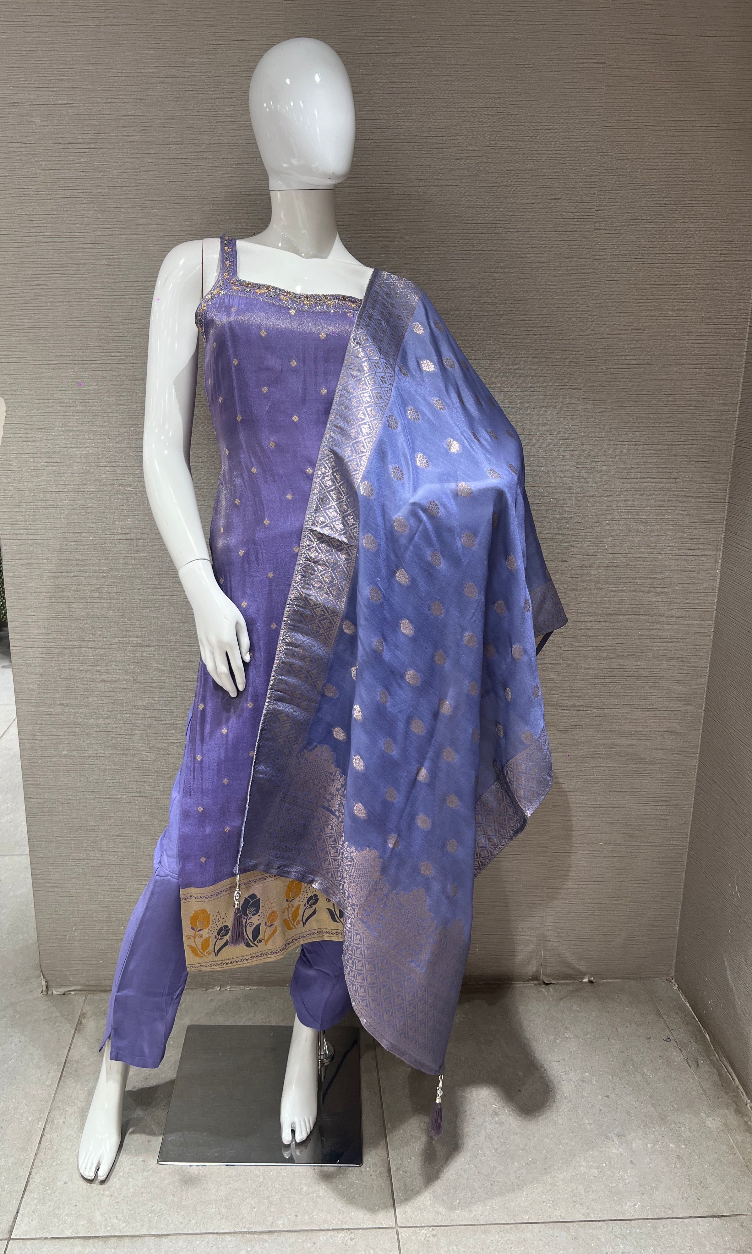Purple kurta set
