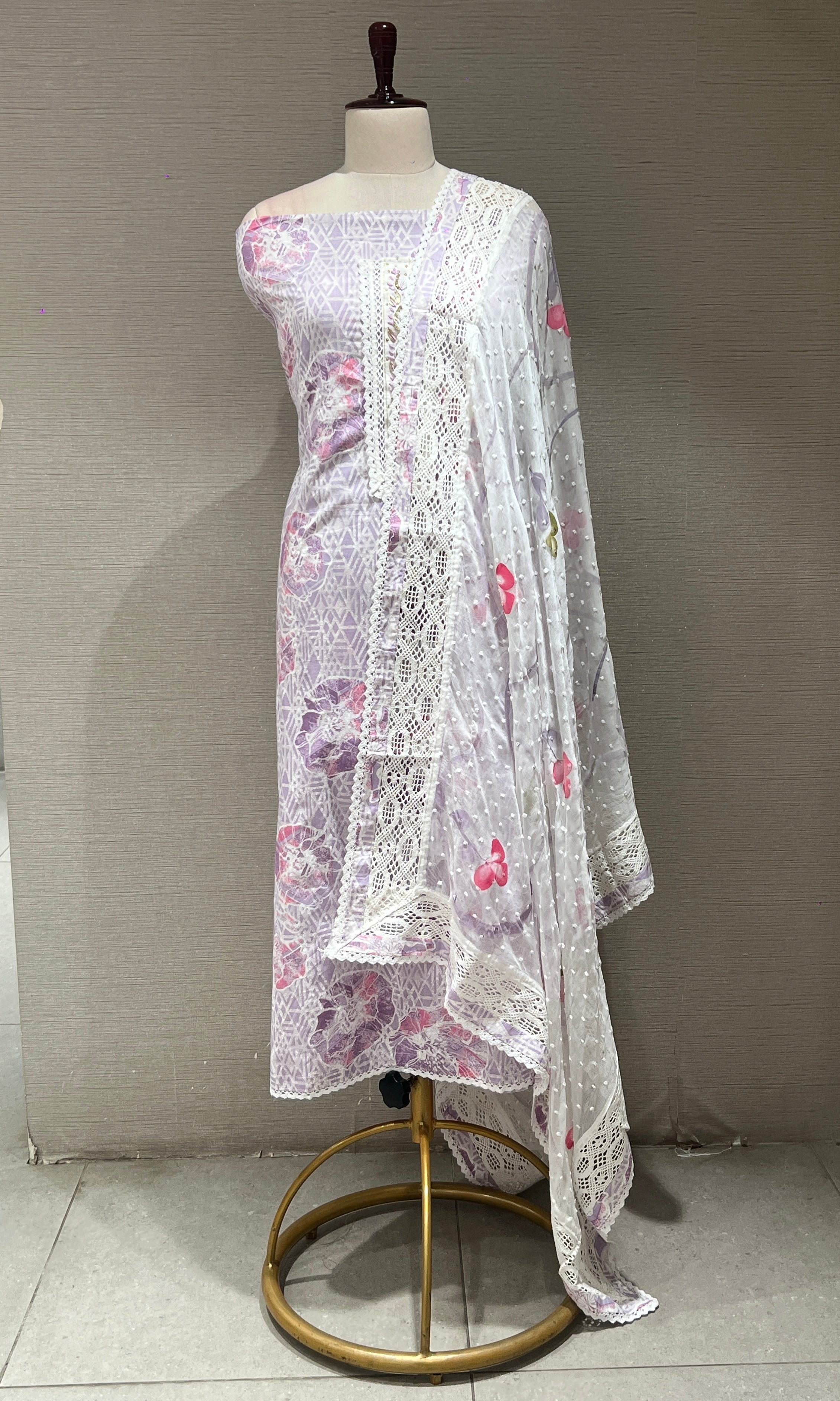 Purple dress material