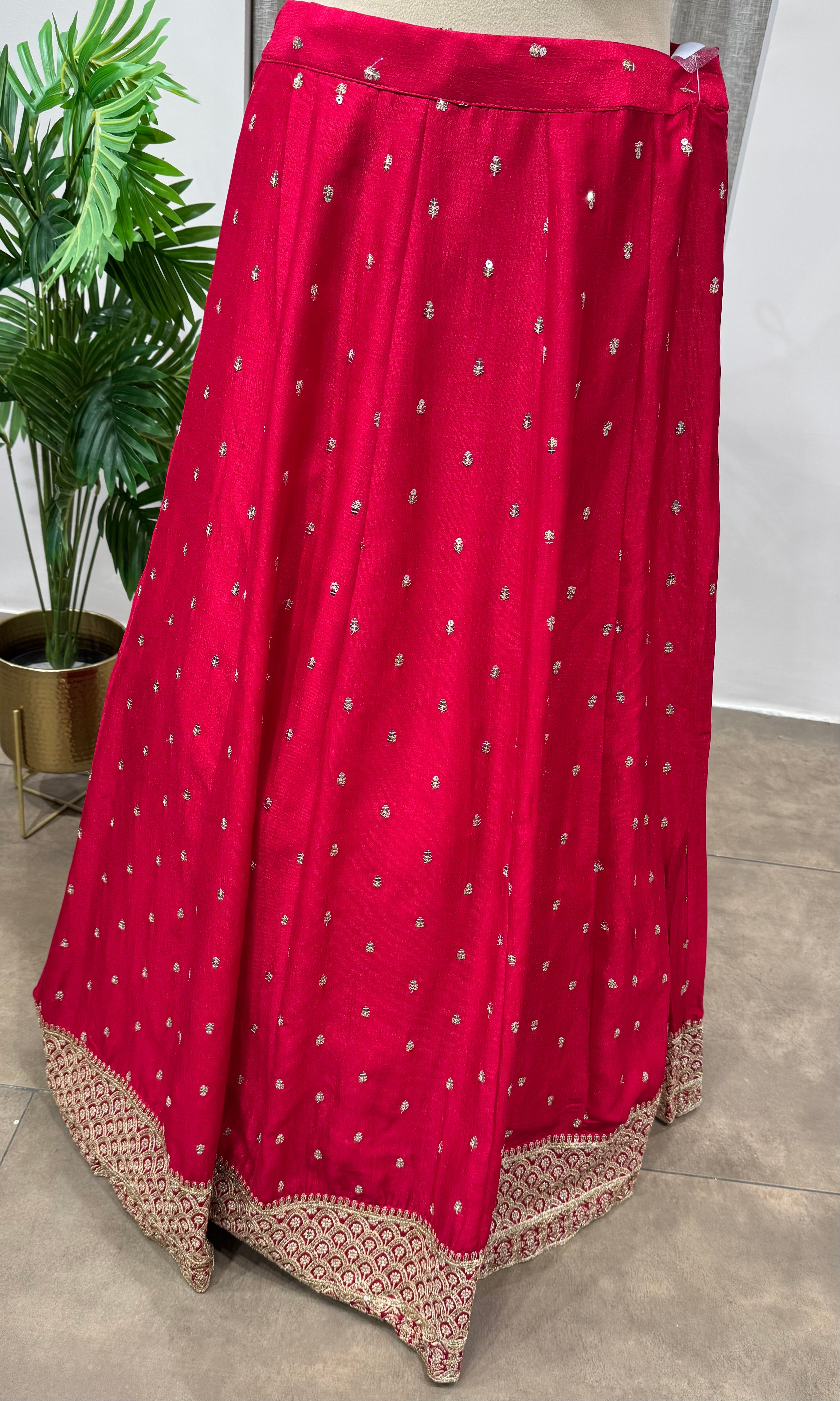 Rani Zardozi & Sequins Crop Top Lehenga