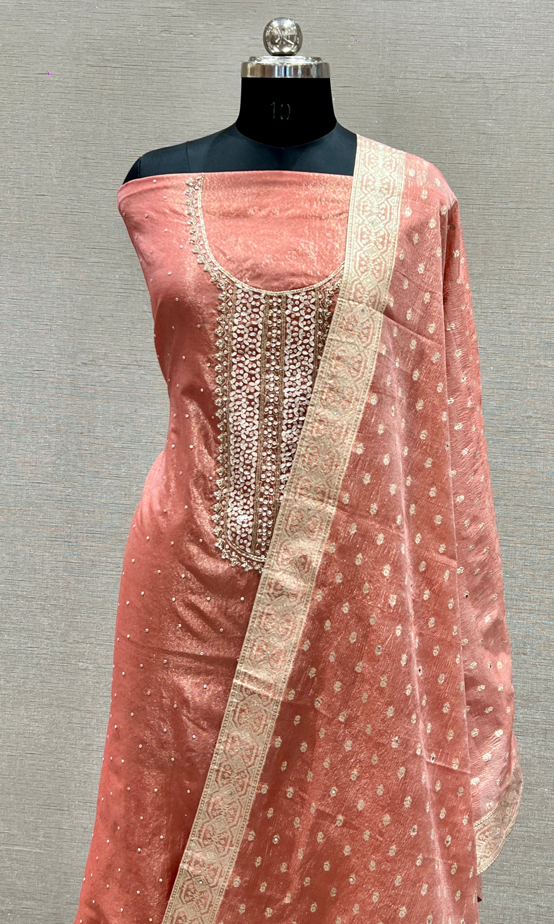 Rust dress material