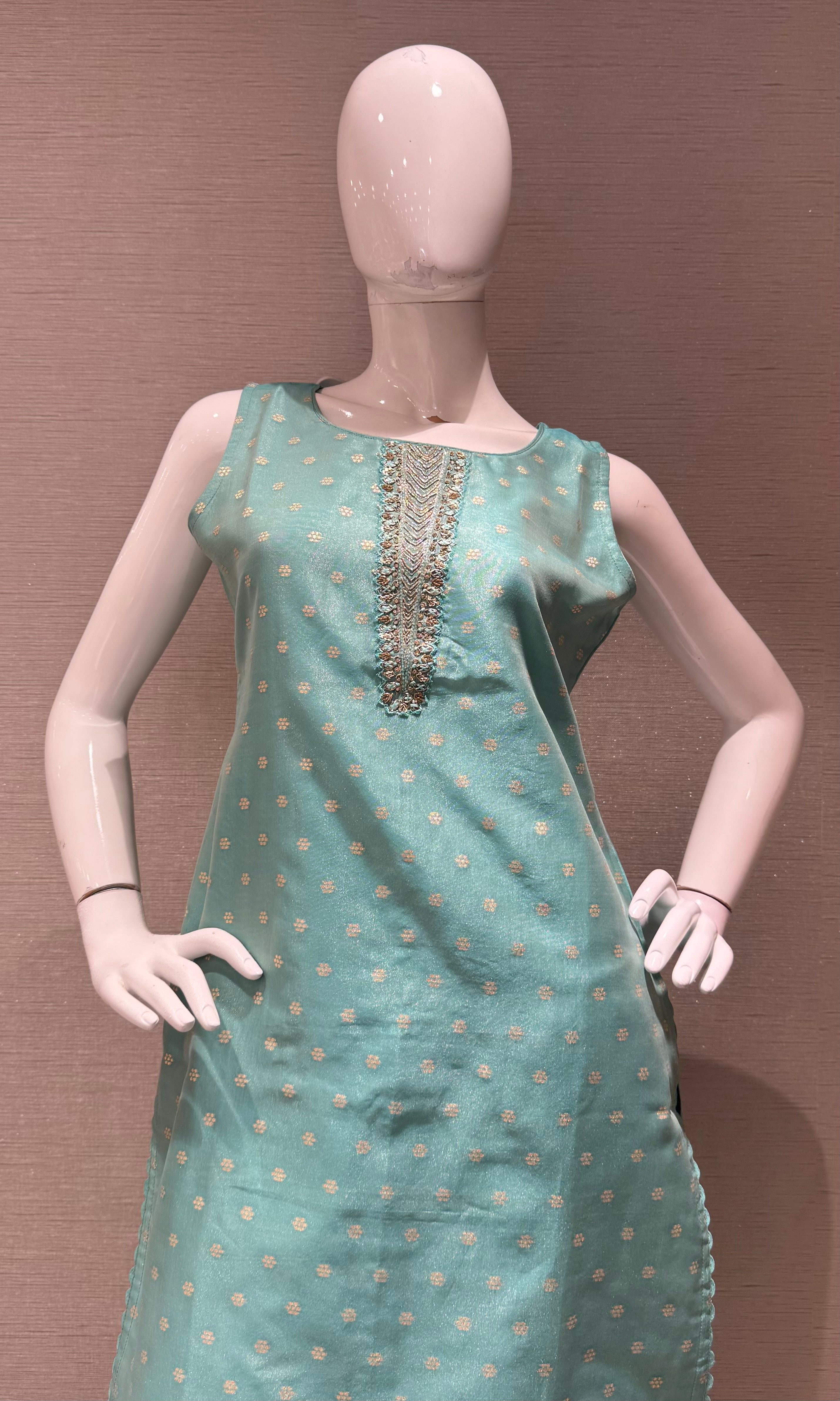 Sea Green Embroidered Salwar Kurta Set