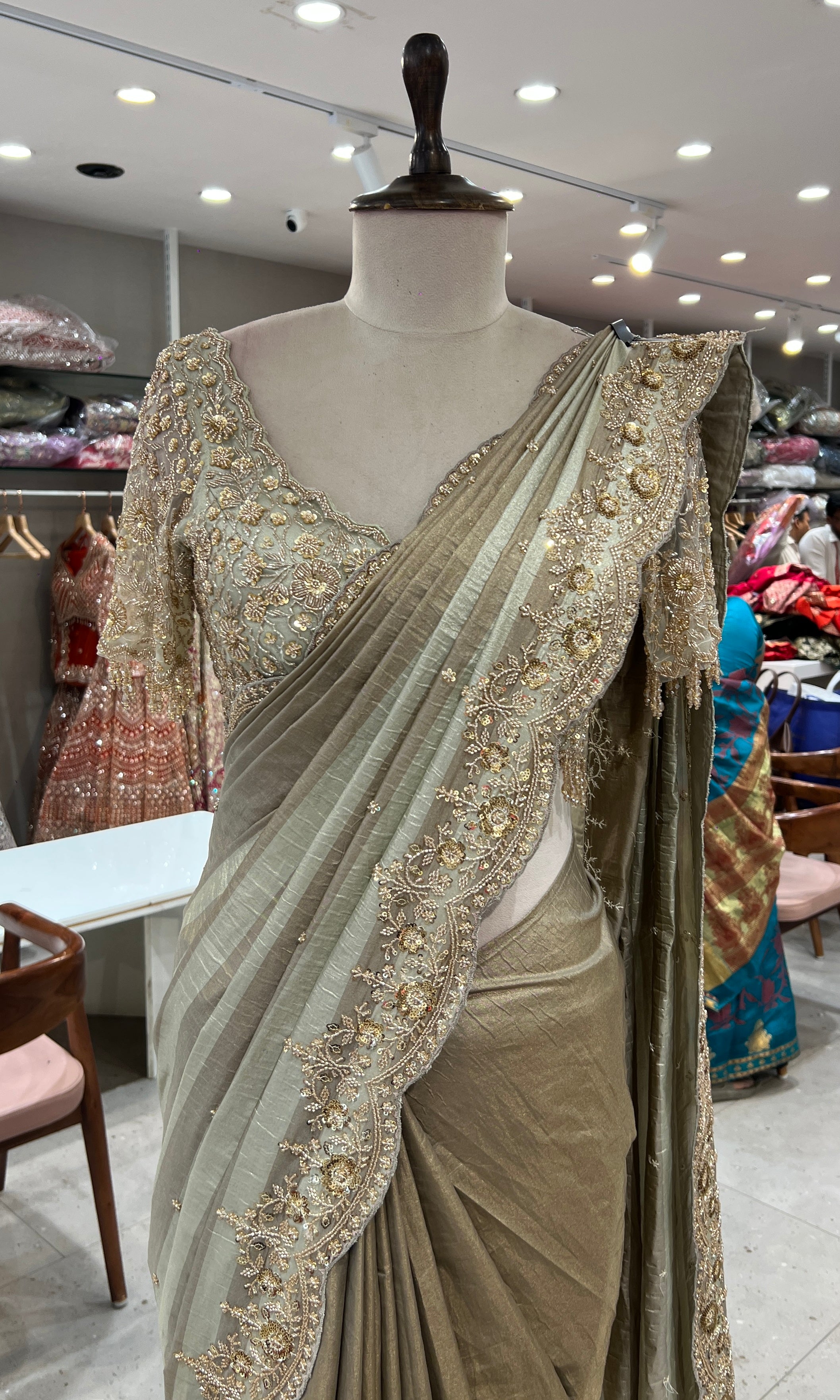 Move saree with ready blouse