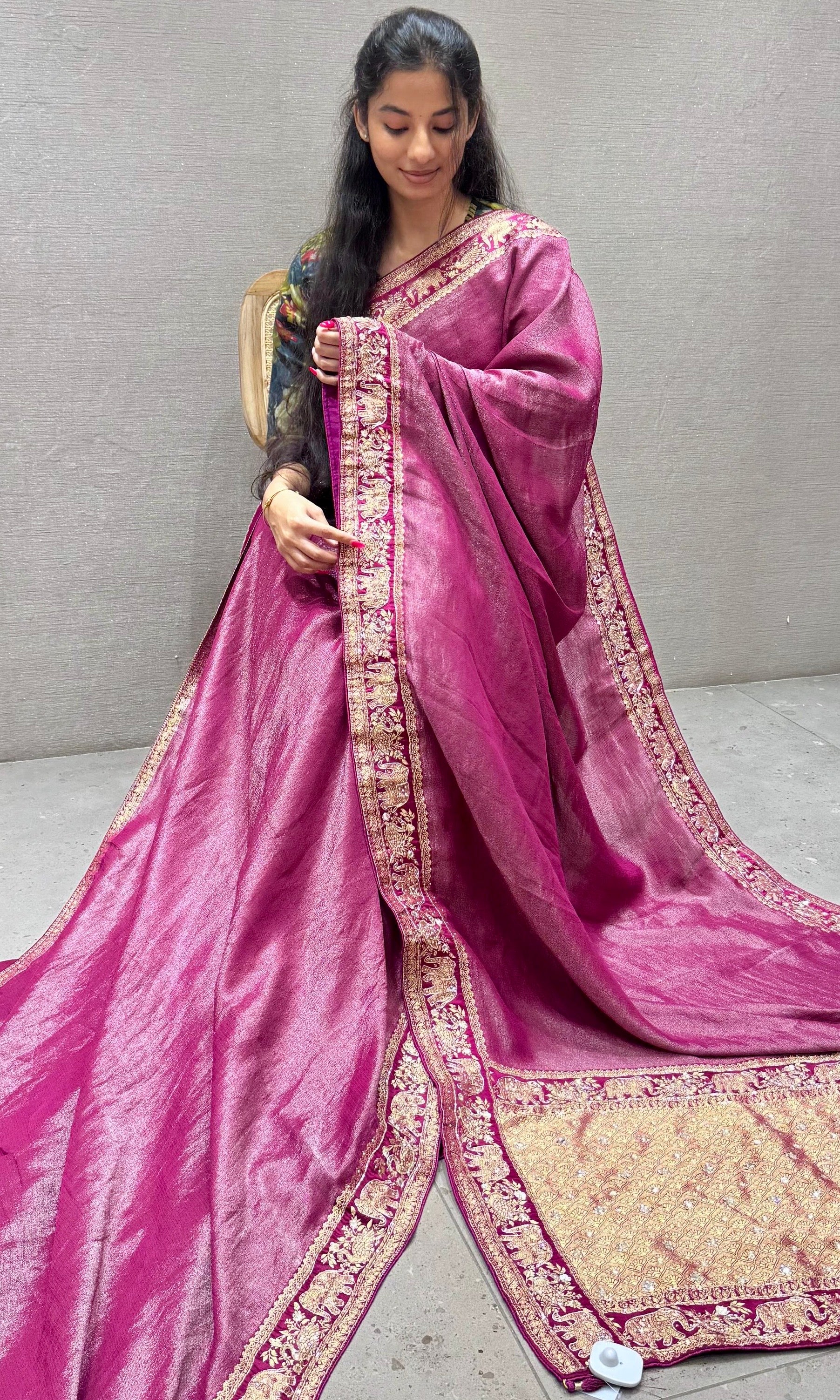 Wine saree