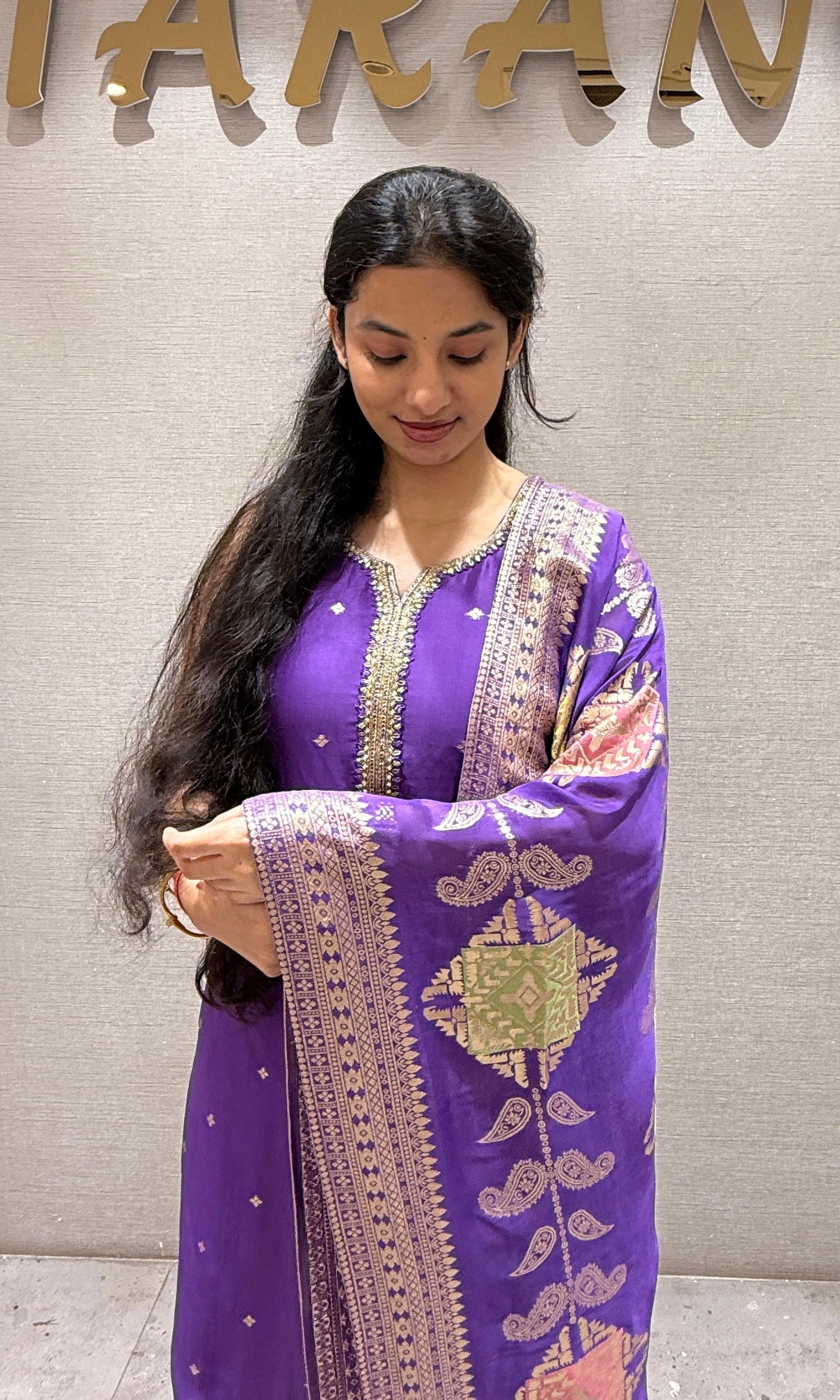 Purple kurta set