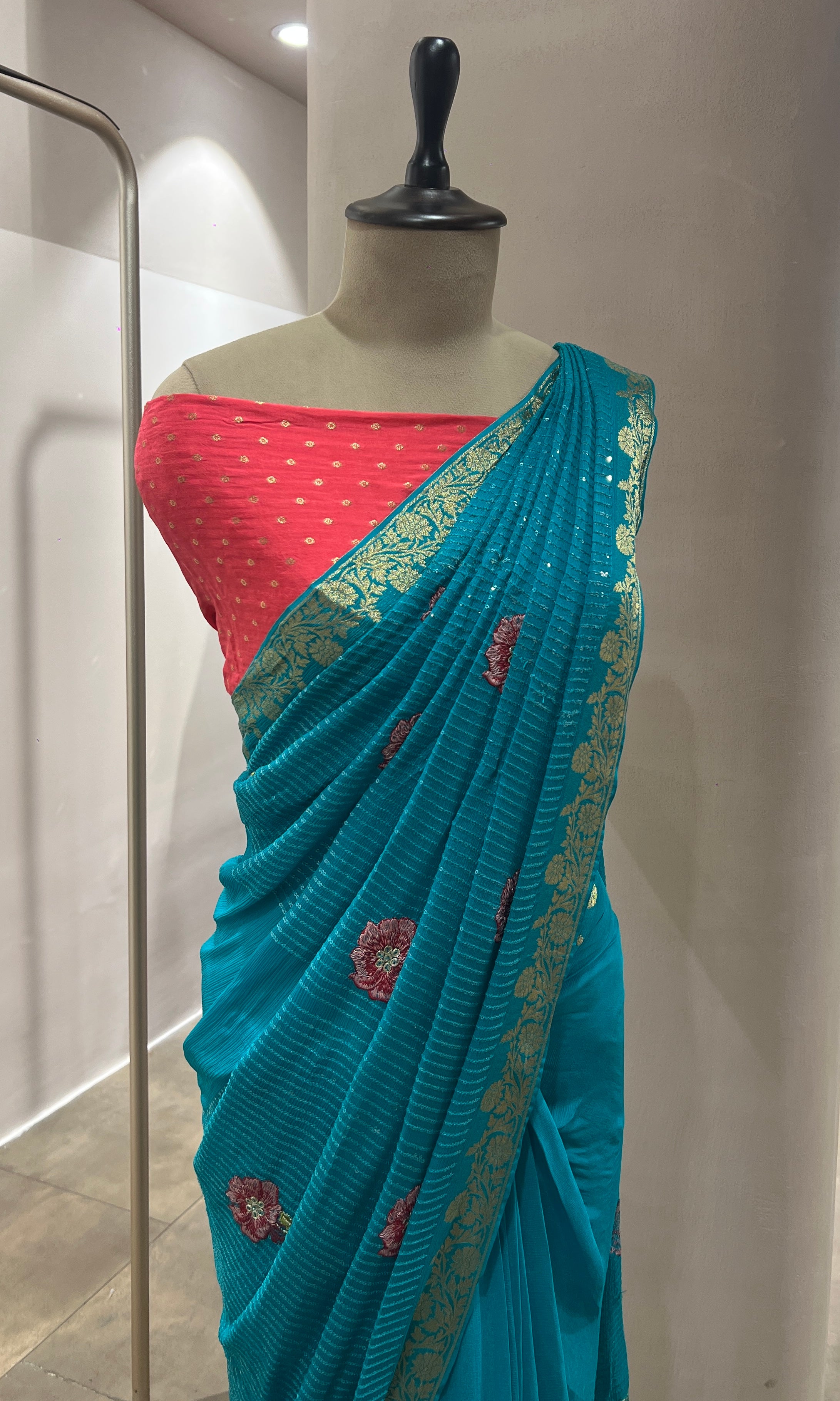 Rama FLORAL FANCY SAREE
