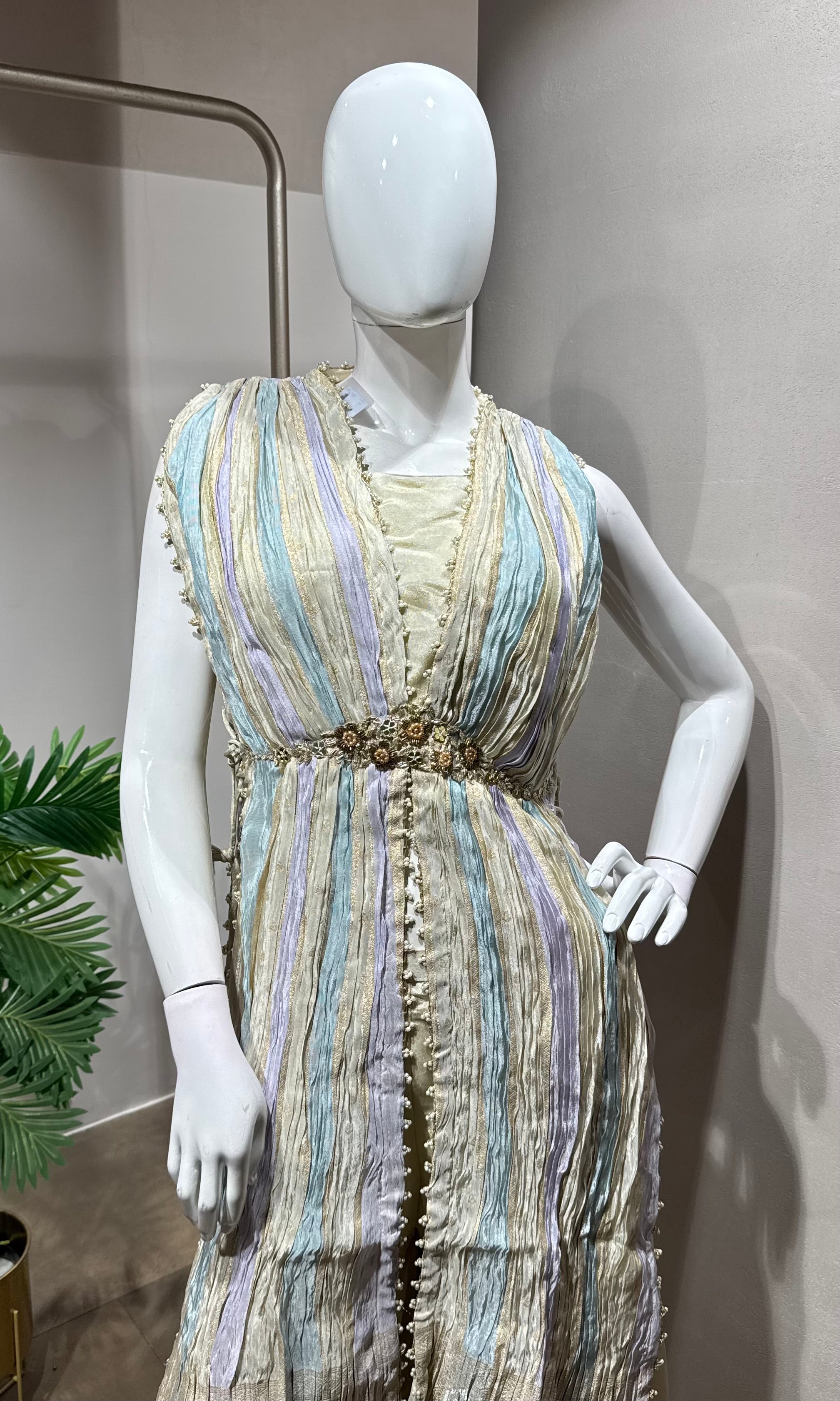 BEAGH Multi-Toned Pastel Embroidered Palazzo