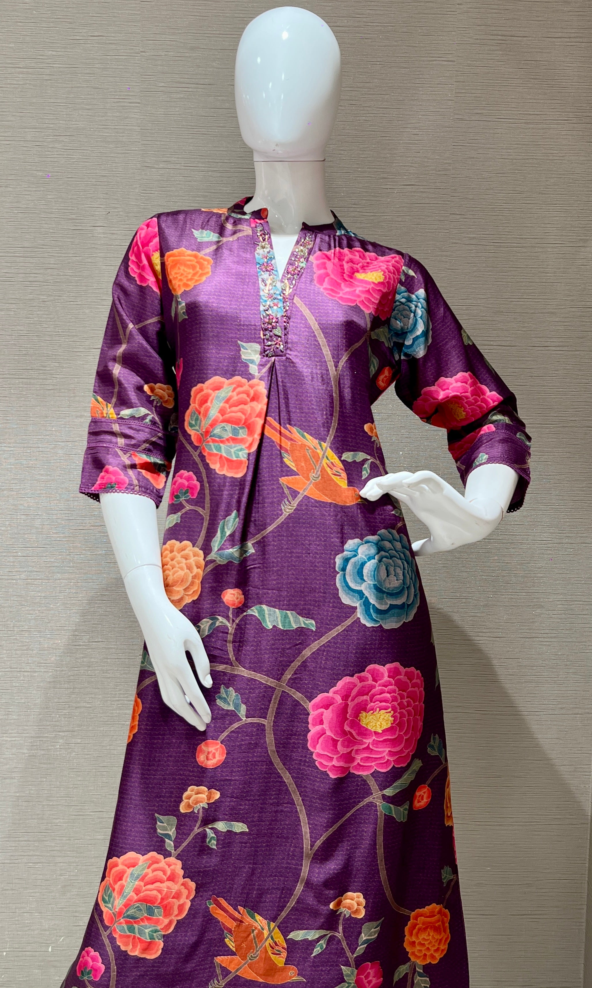 Purple Anarkali top