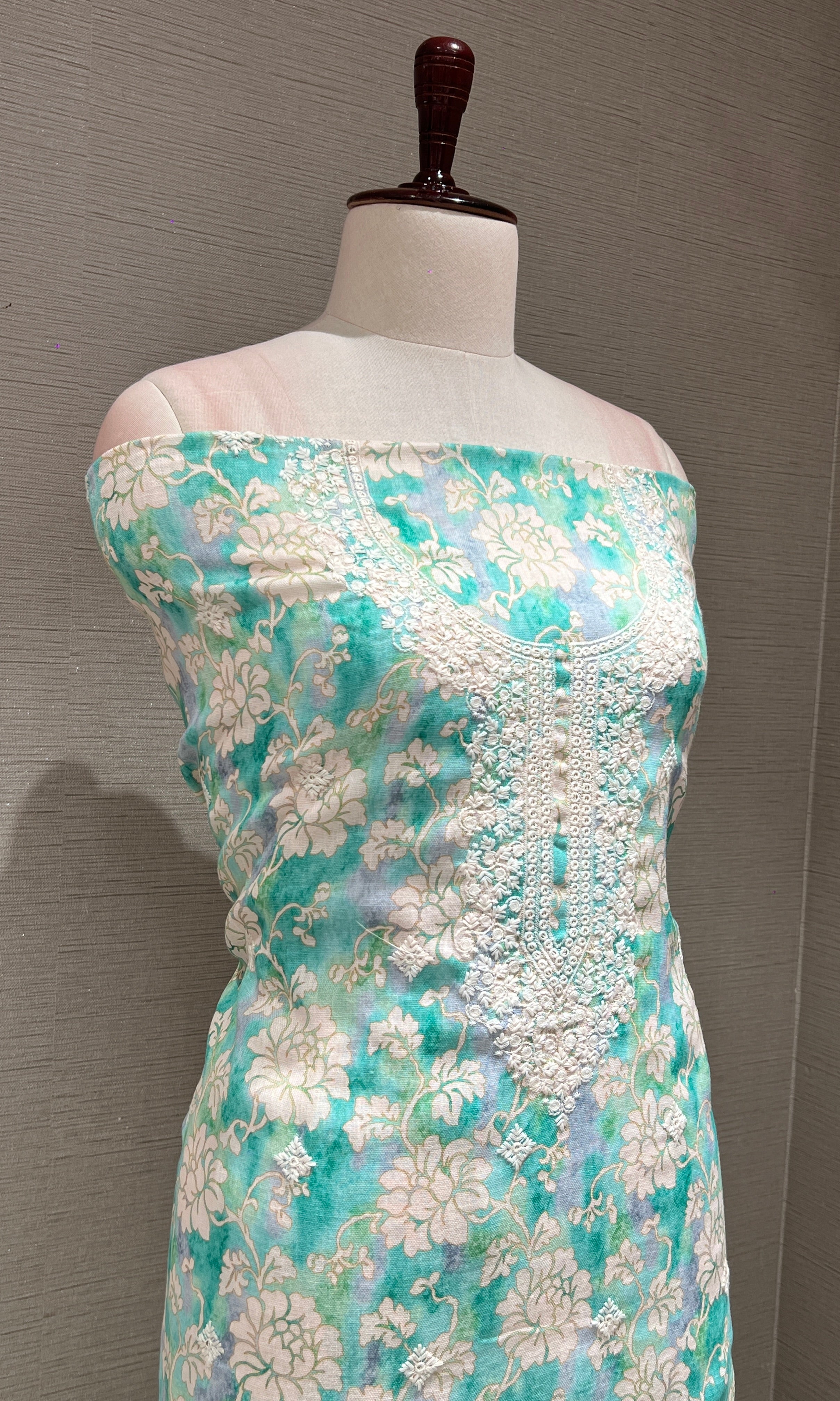 Sea Blue dress material