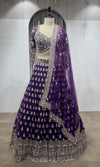 PURPLE intricate embroidered Lehenga set