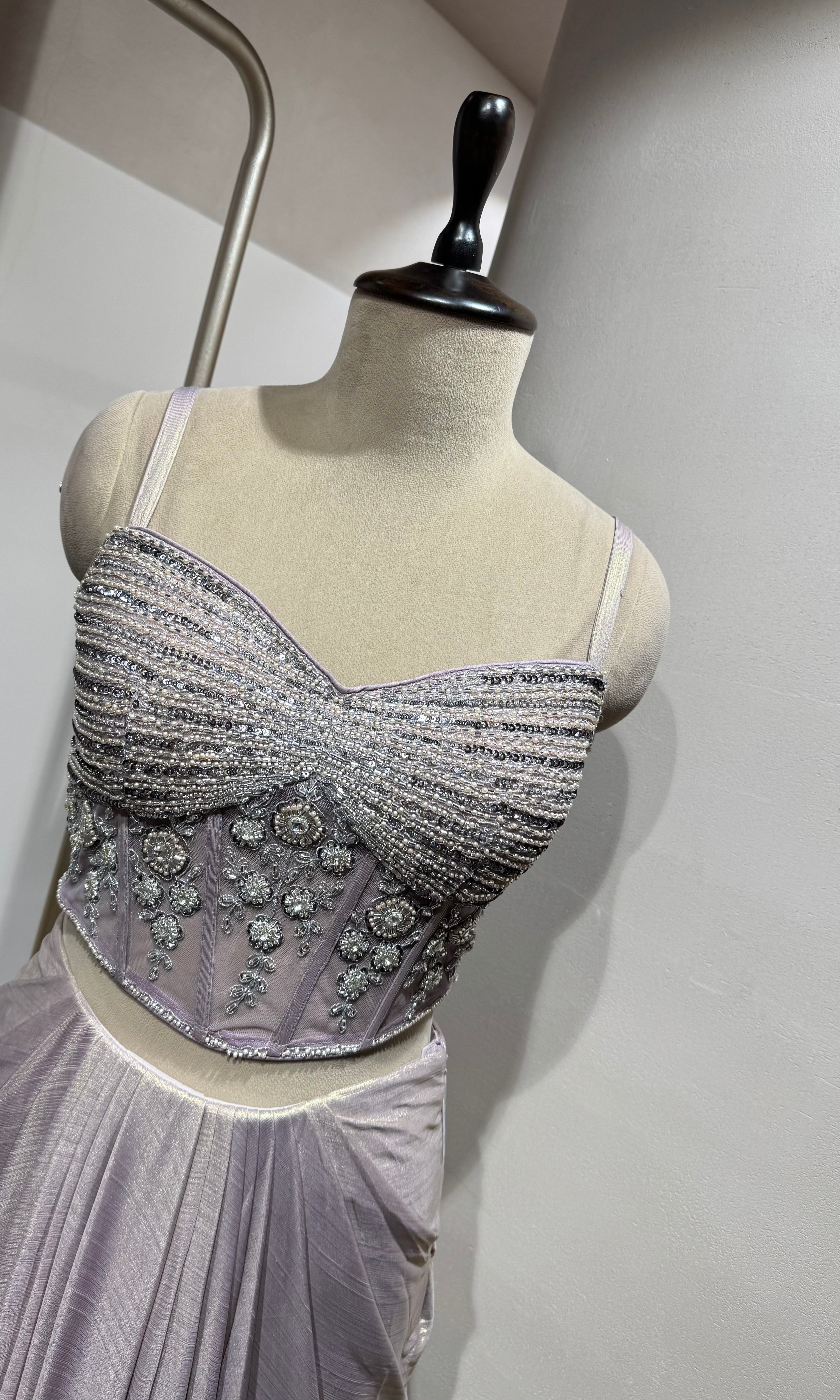 Lavender Luxe Indo-Western Cape Set