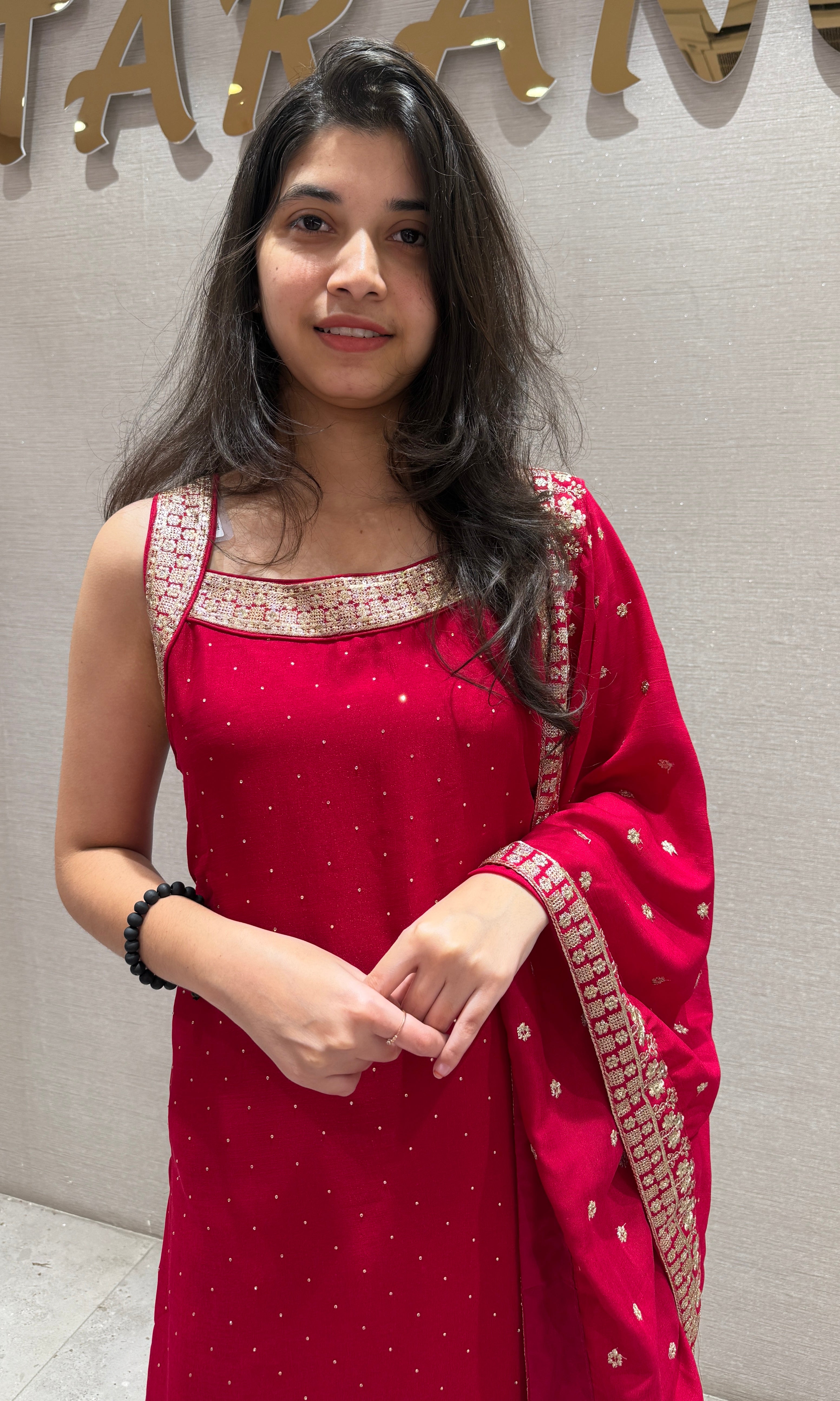 RANI PINK EMBROIDERED KURTA SET