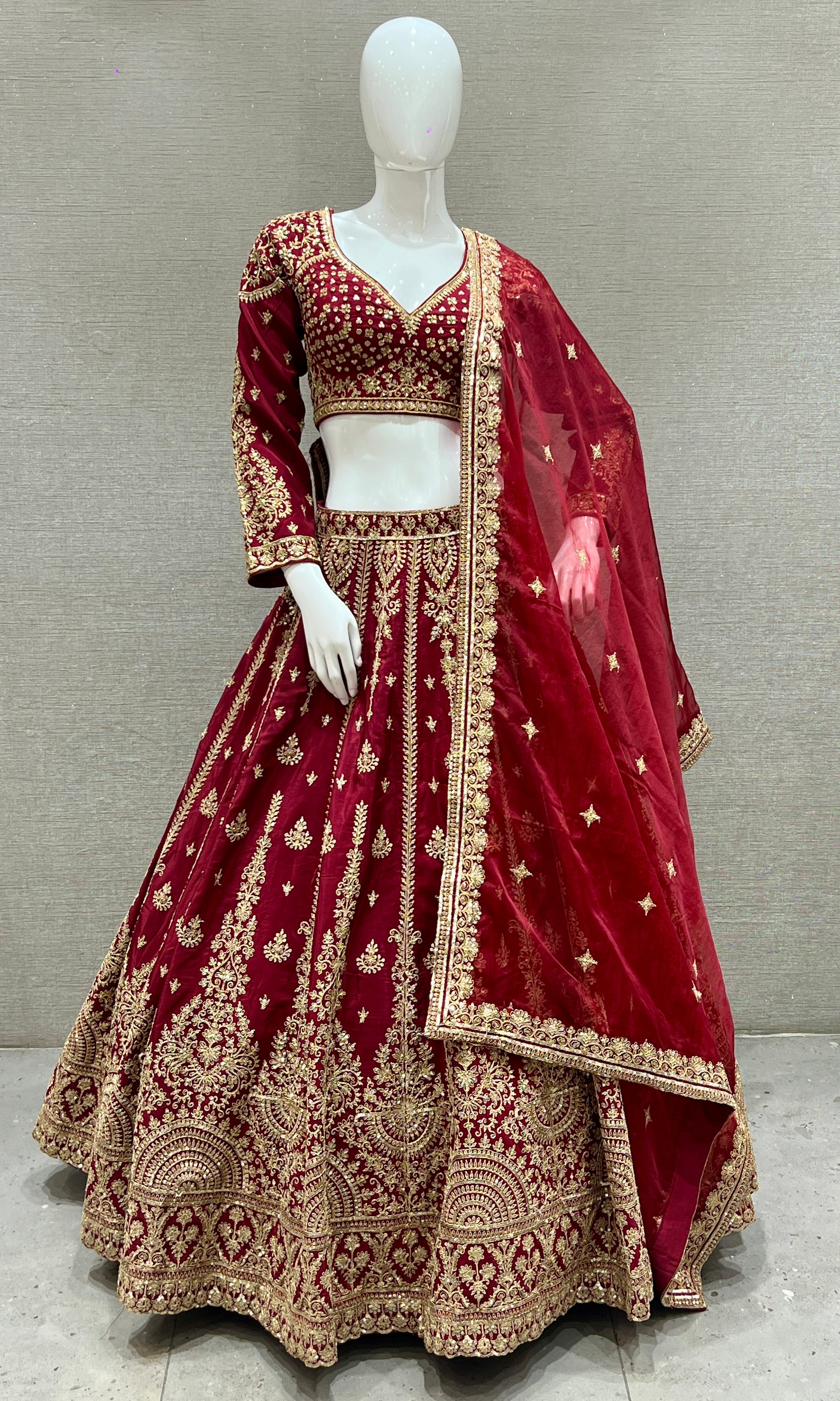Meroon Lehenga